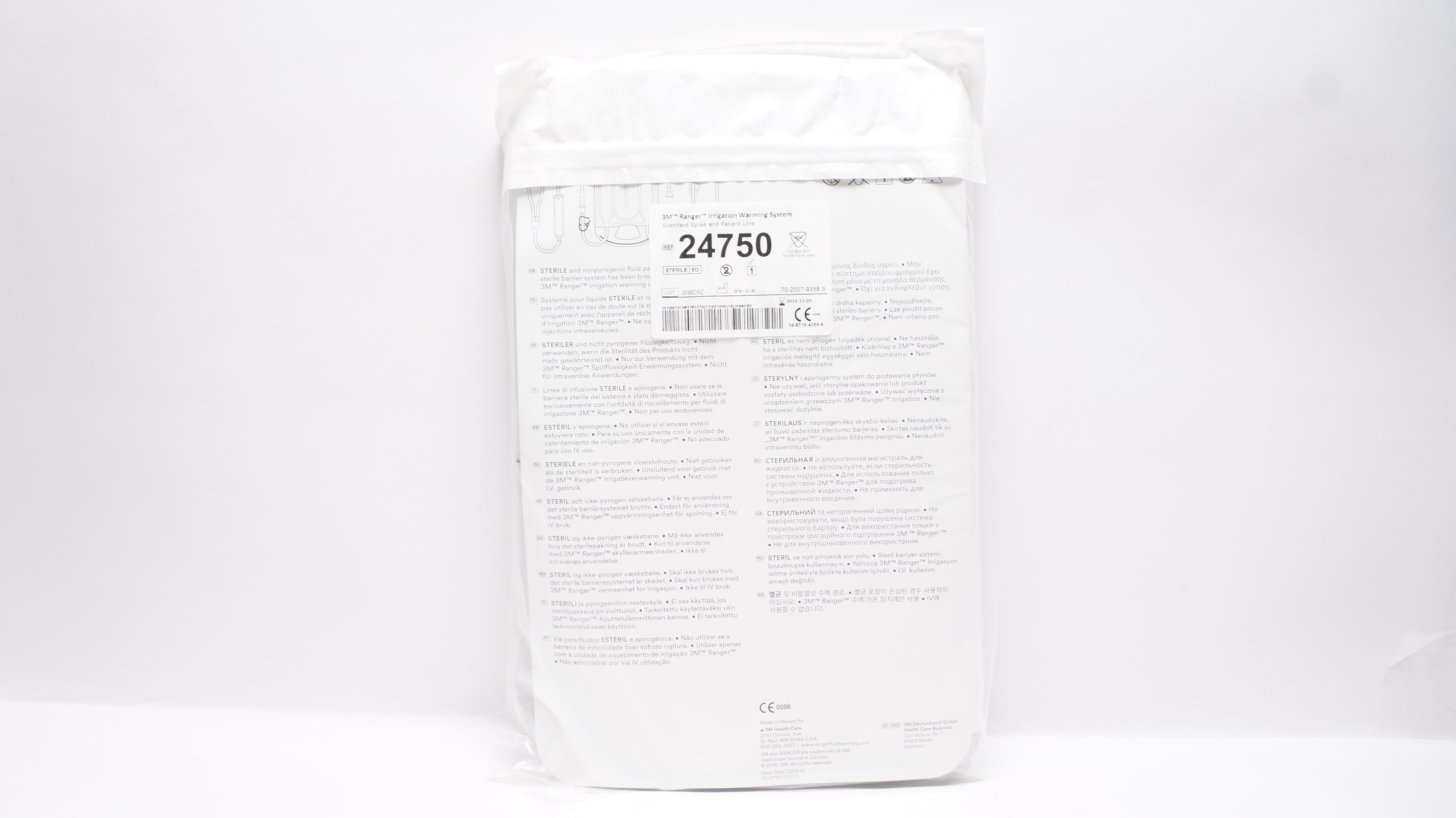 3M 24750 Ranger Irrigation Warming System Standard Spike & Patient Line (x)