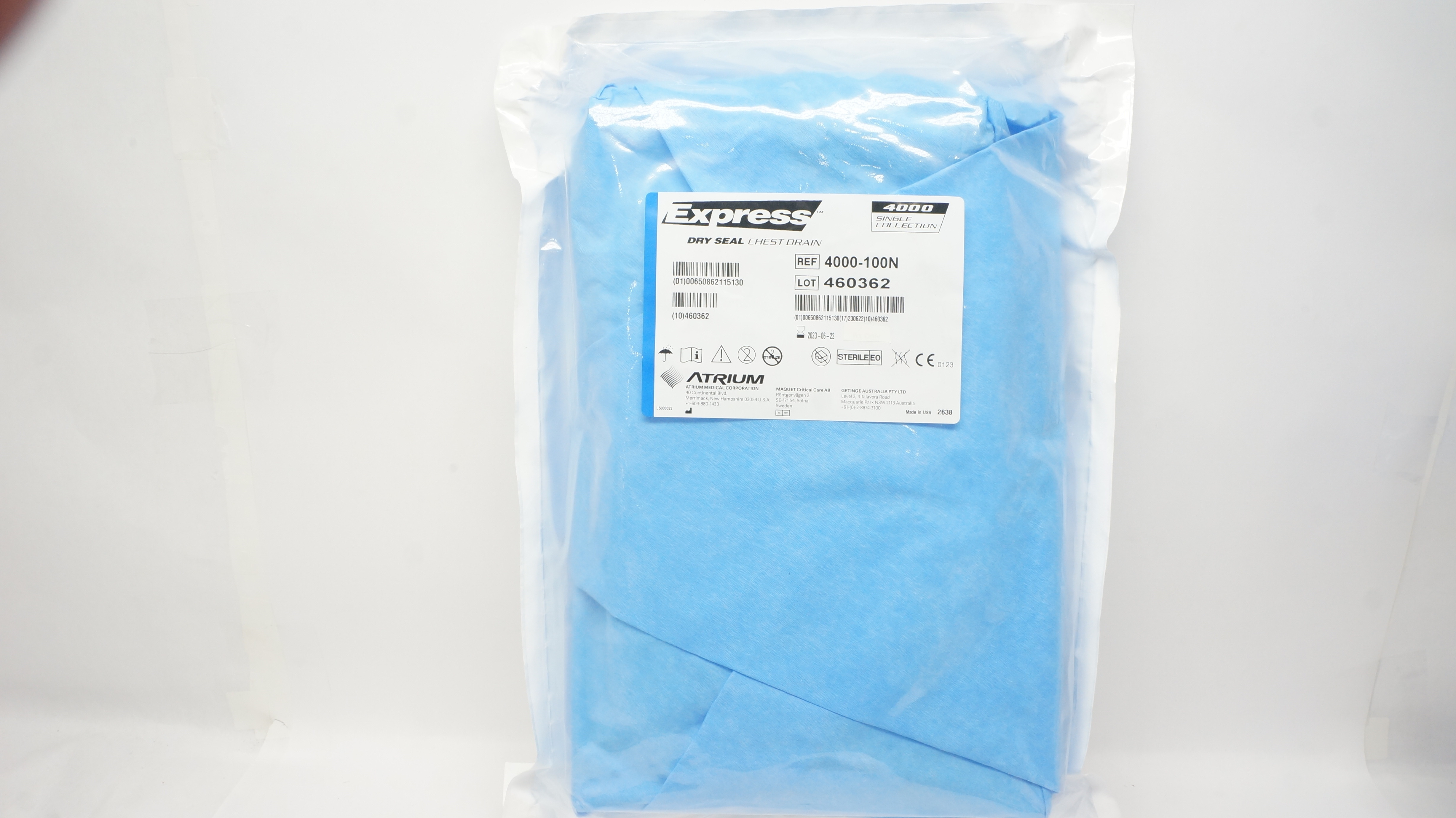 Atrium 4000-100N Express 4000 Single Collection Dry Seal Chest Drain