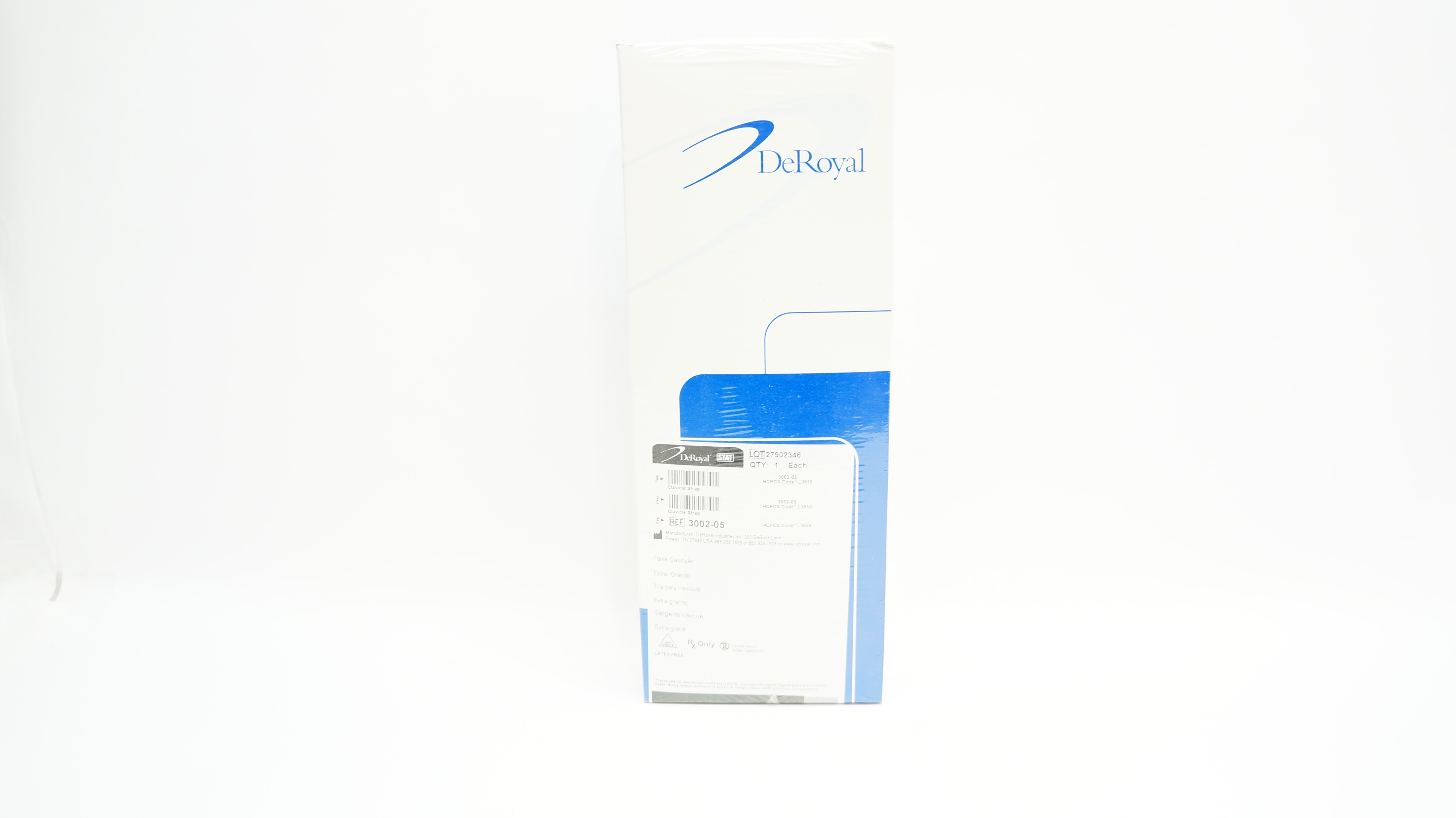 DeRoyal 3002-05 Clavicle Strap Waterproof Extra Large