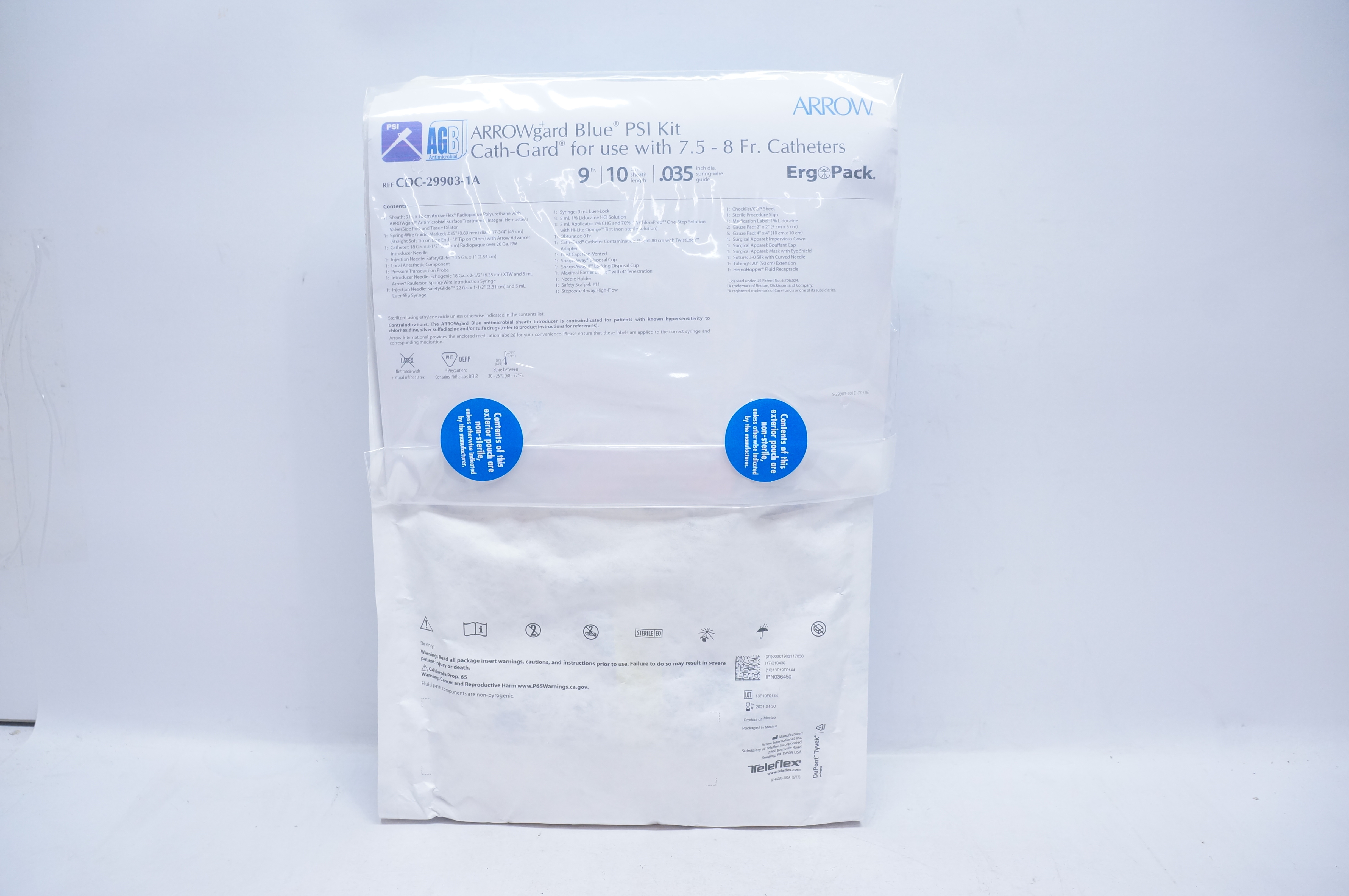 Arrow CDC-29903-1A ARROWgard Blue PSI Kit Cath-Gard with 7.5-8Fr. Cath (x)