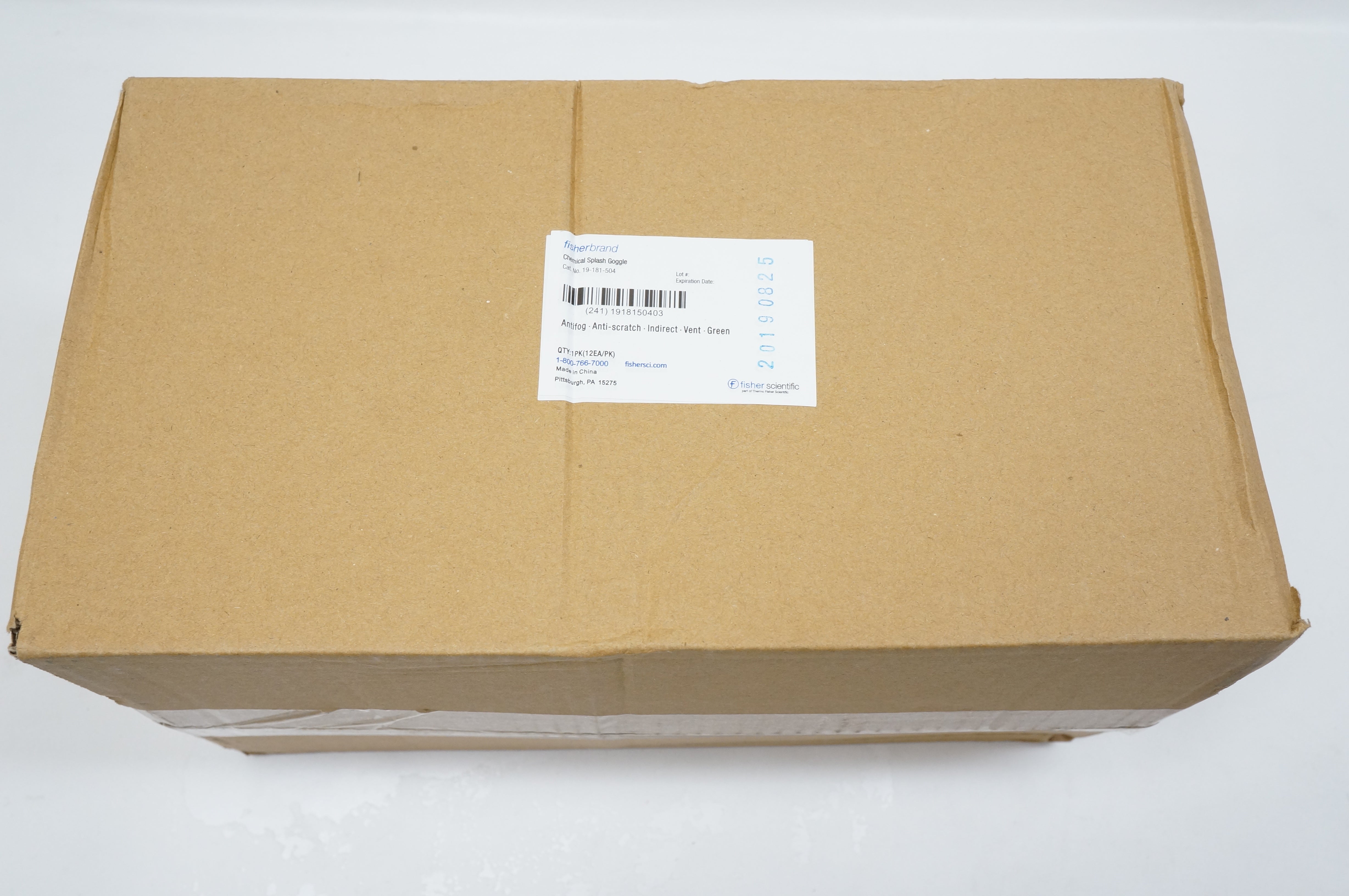 Fisher Scientific 19-181-504 Chemical Splash Goggle (x)