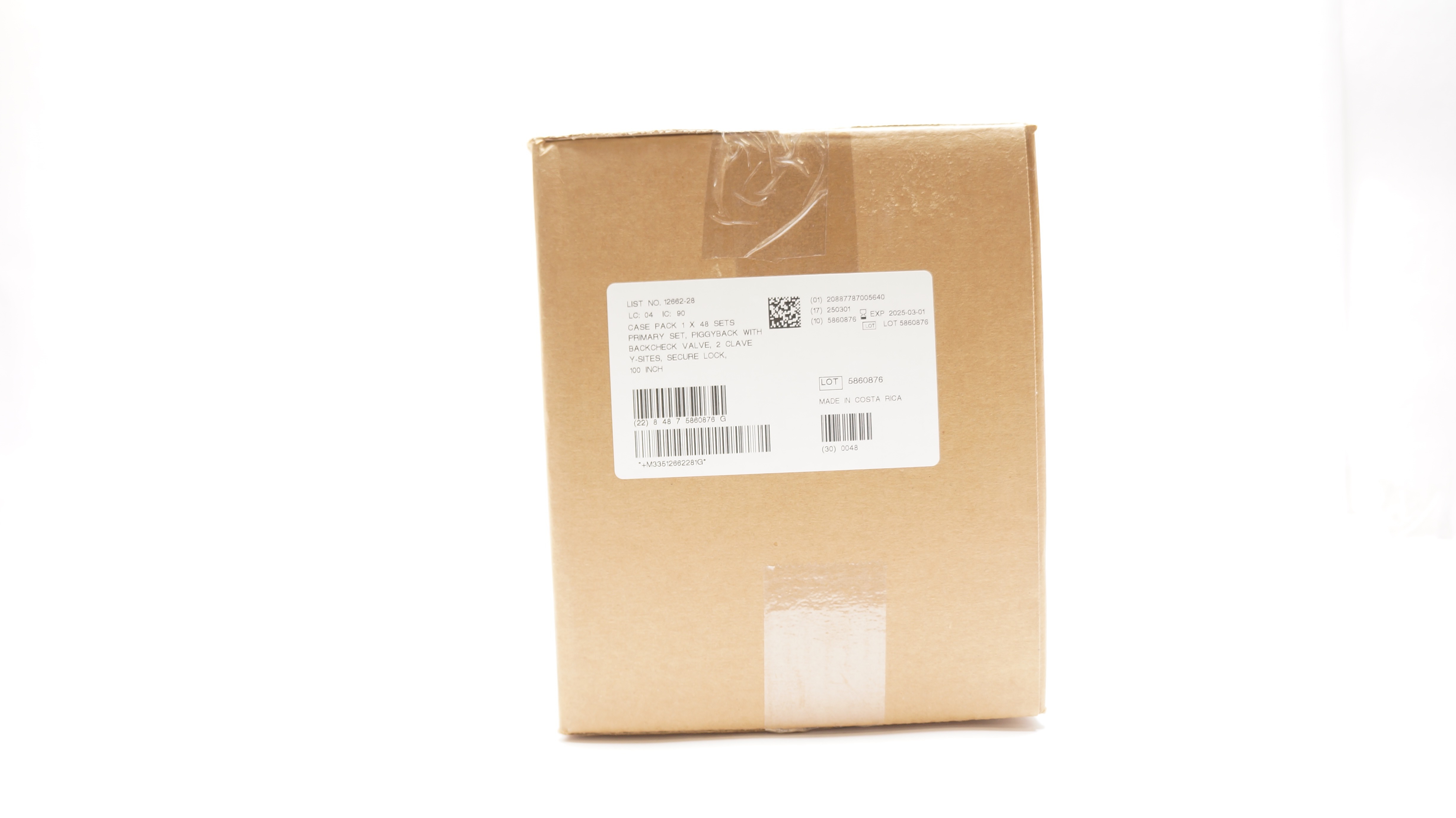 IcuMedical 12662-28 Primary Set Piggyback 2 Clave Y-Sites Secure Lock-Case of 48