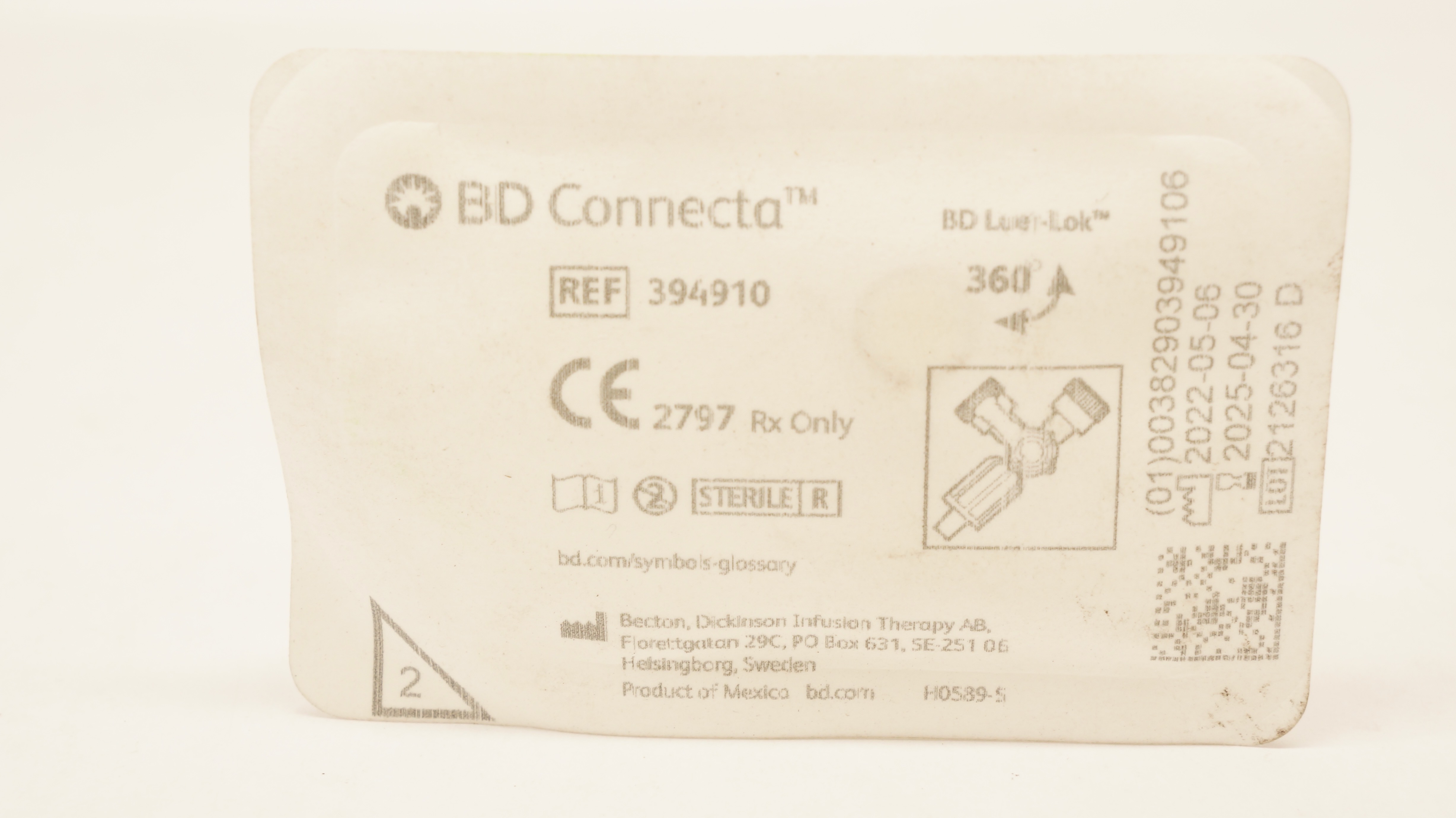 BD 394910 Connecta Plus Stopcock With 4-Way 360degree