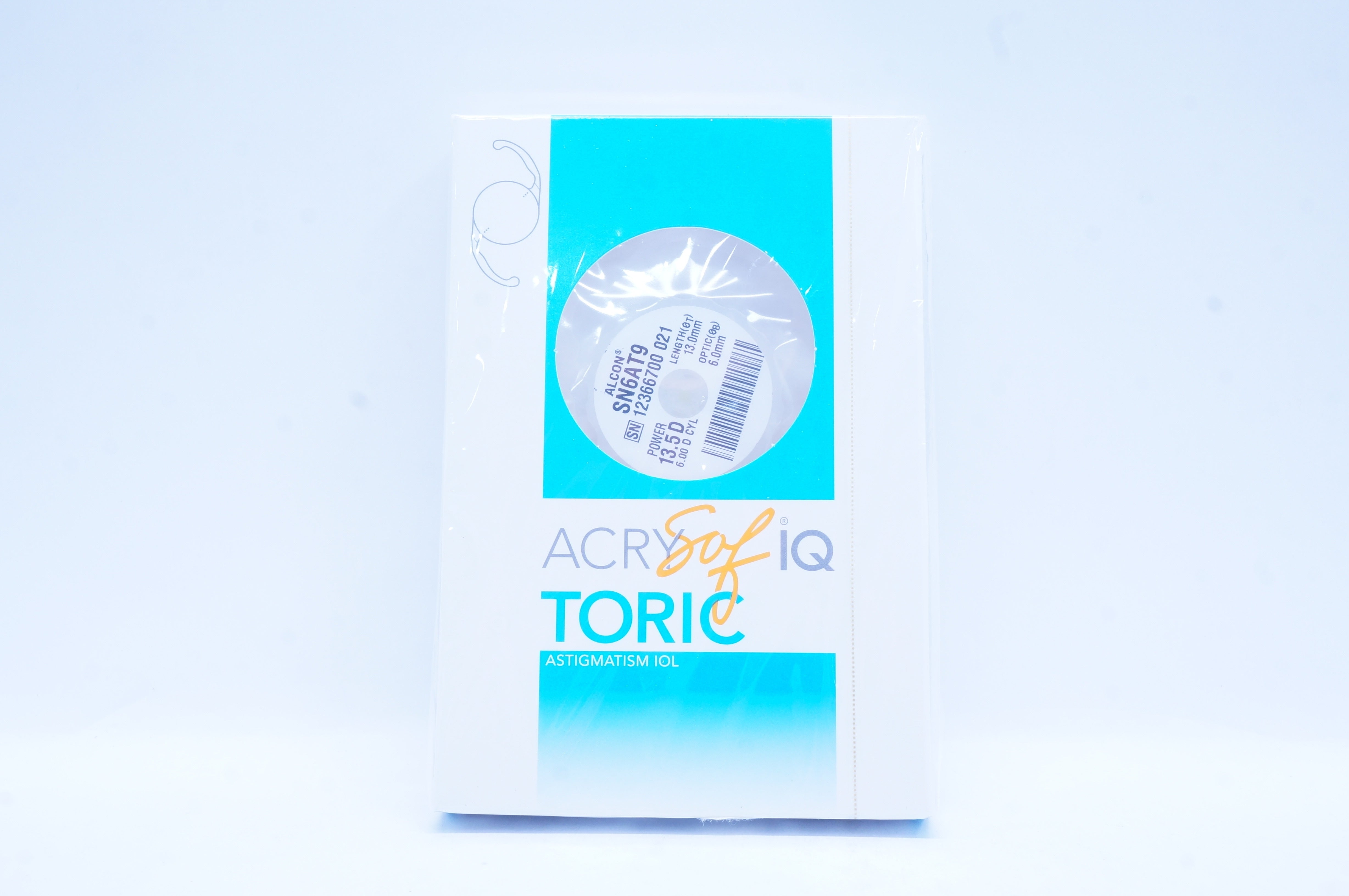 Alcon SN6AT9 ACRYSof IQ Toric Astigmatism IOL 13.5D, 6.00 CYL (x)