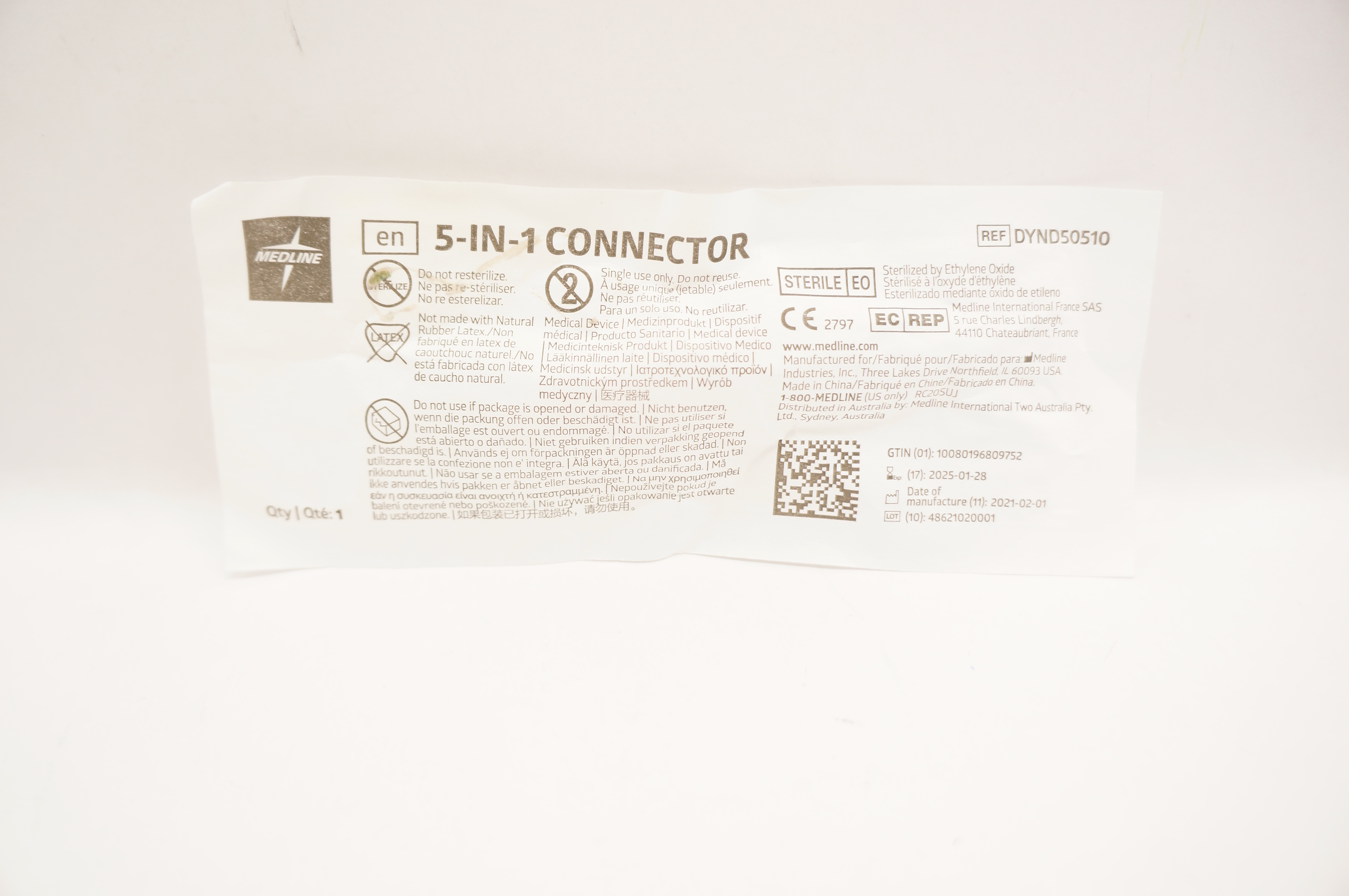 Medline DYND50510 5-in-1 Connector