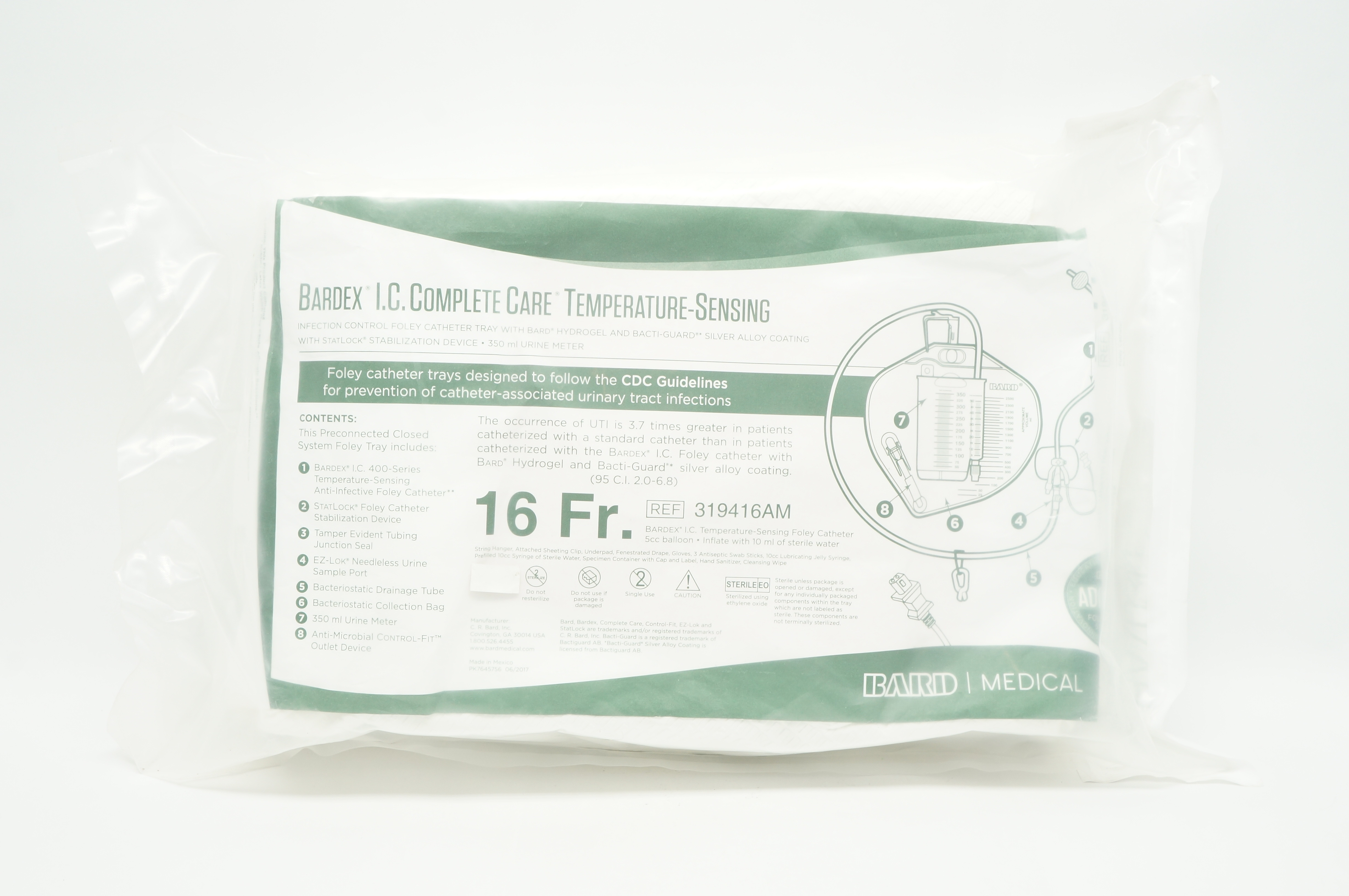 Bard 319416AM Bardex I.C. Complete Care Temperature-Sensing 16Fr. (x)