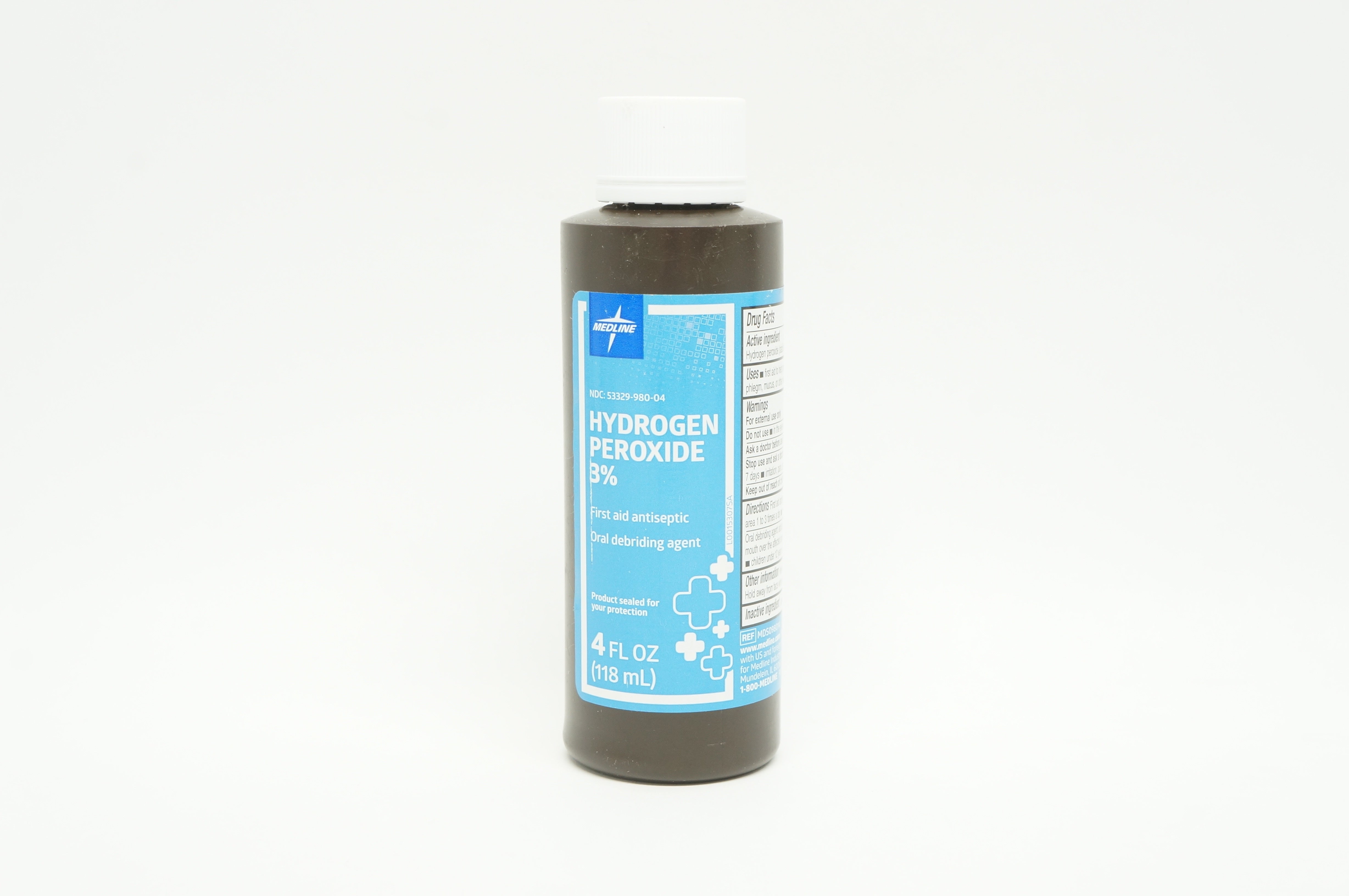 Medline MDS098014 Hydrogen Peroxide 3 percemt, 4 FL oz.