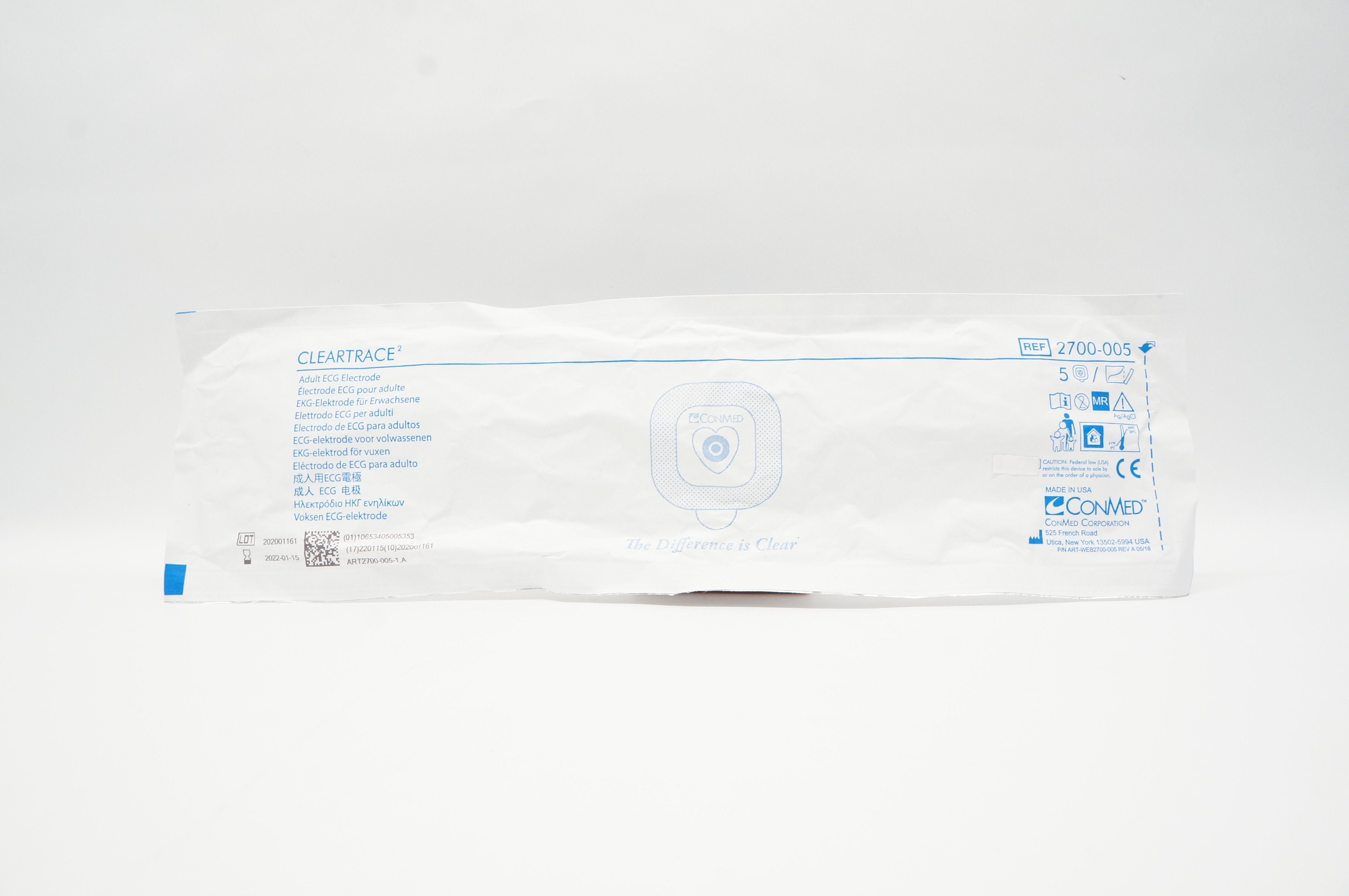 ConMed 2700-005 Cleartrace Adult ECG Electrode (x) - Pack of 5