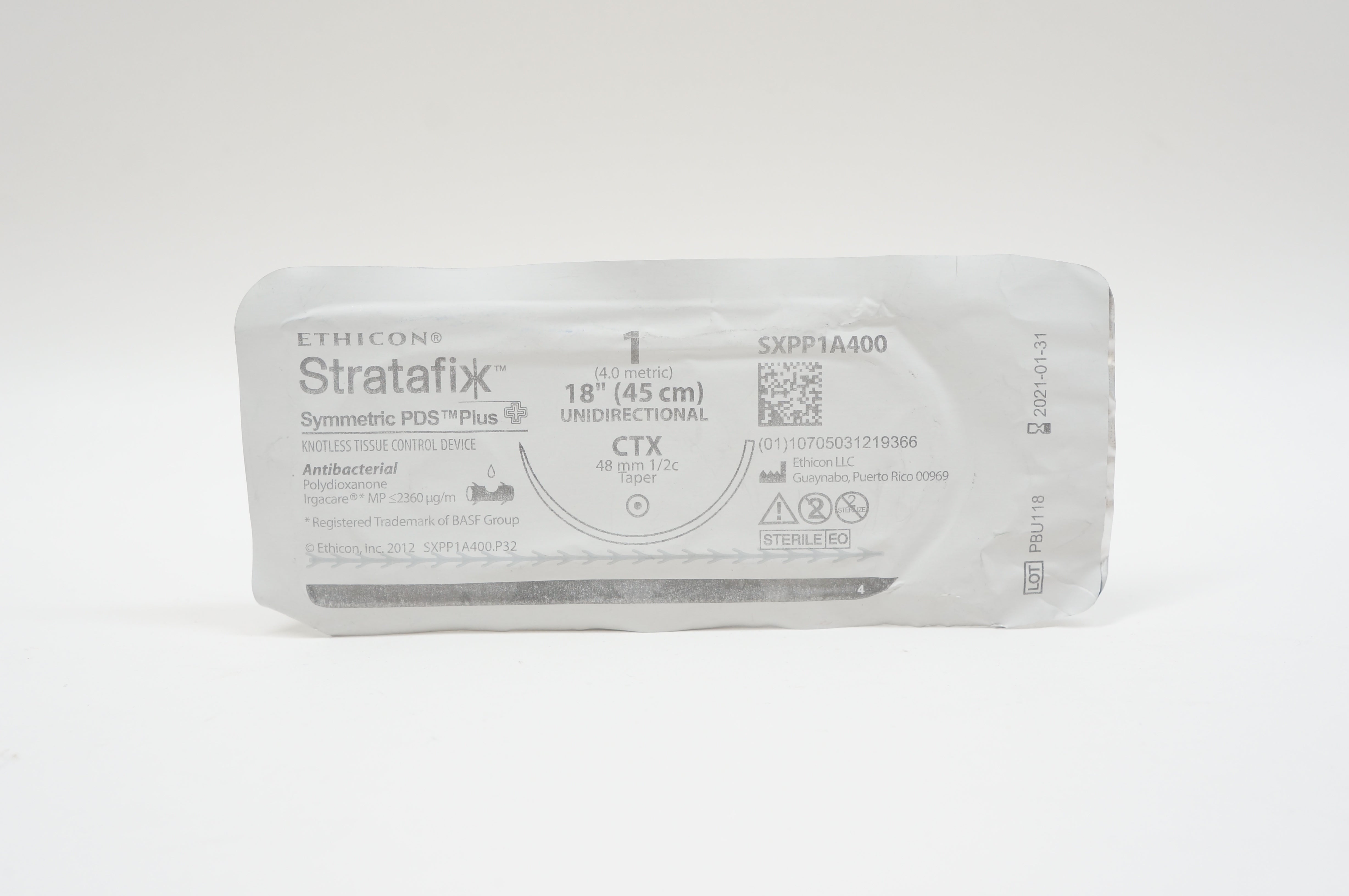 Ethicon SXPP1A400 1 Stratafix, CTX, 48mm 1/2 Taper, 18inch