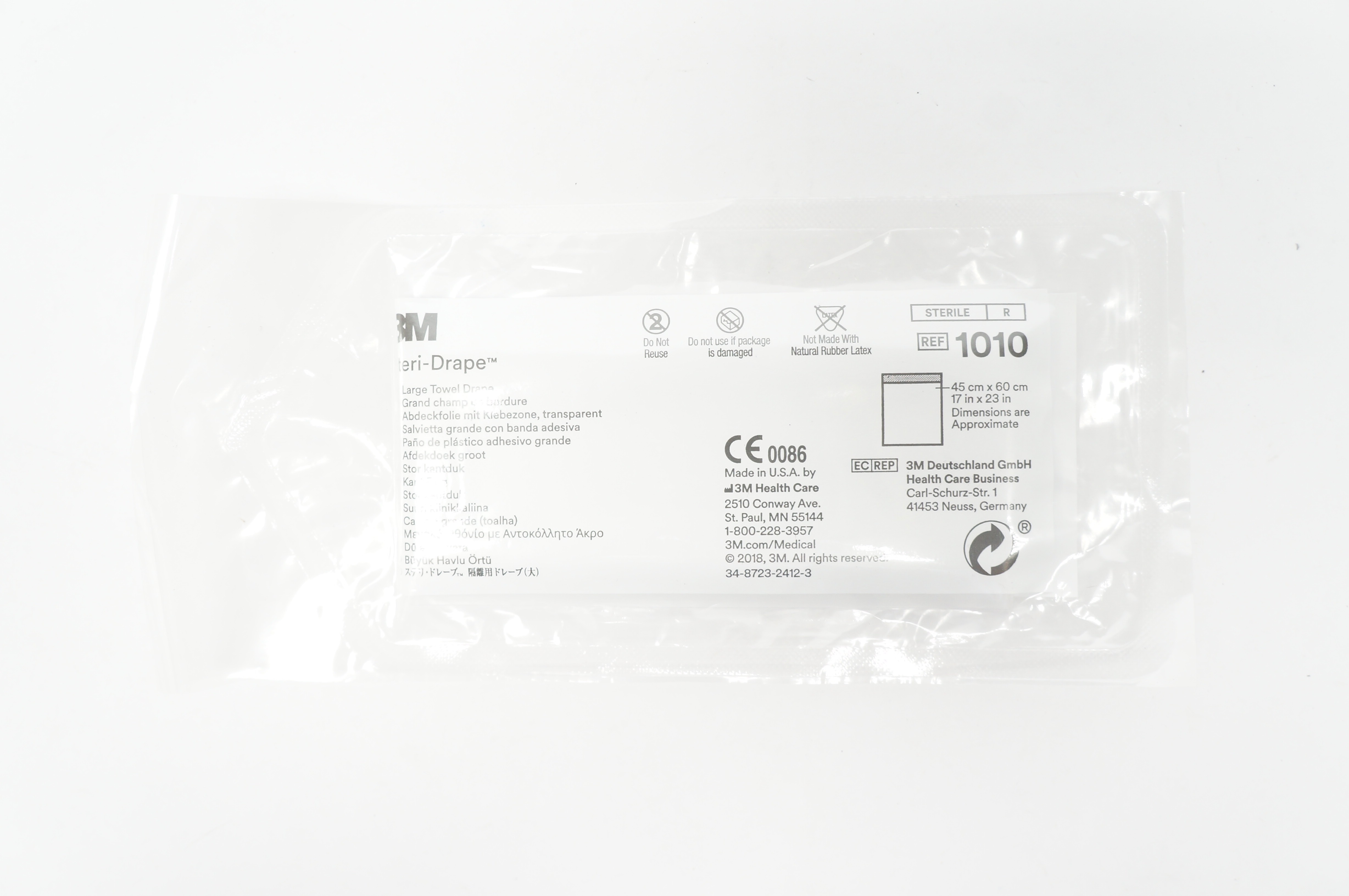 3M 1010 Steri-Drape Large Towel Drape 17 inch x 23 inch (Approx.)