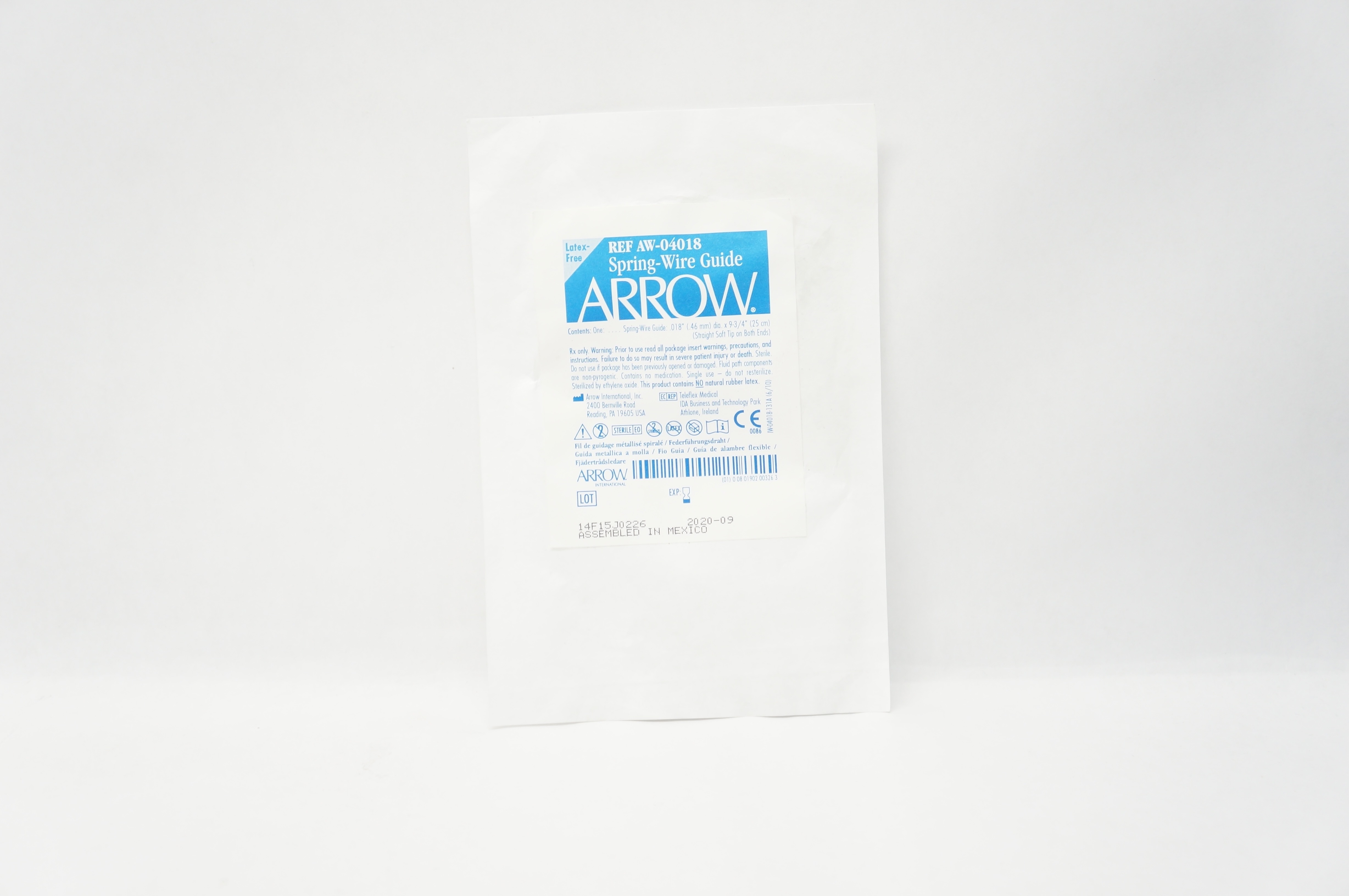 Arrow AW-04018 Spring-Wire Guide .018inch dia. x 9-3/4inch Straight Soft Tip (x)