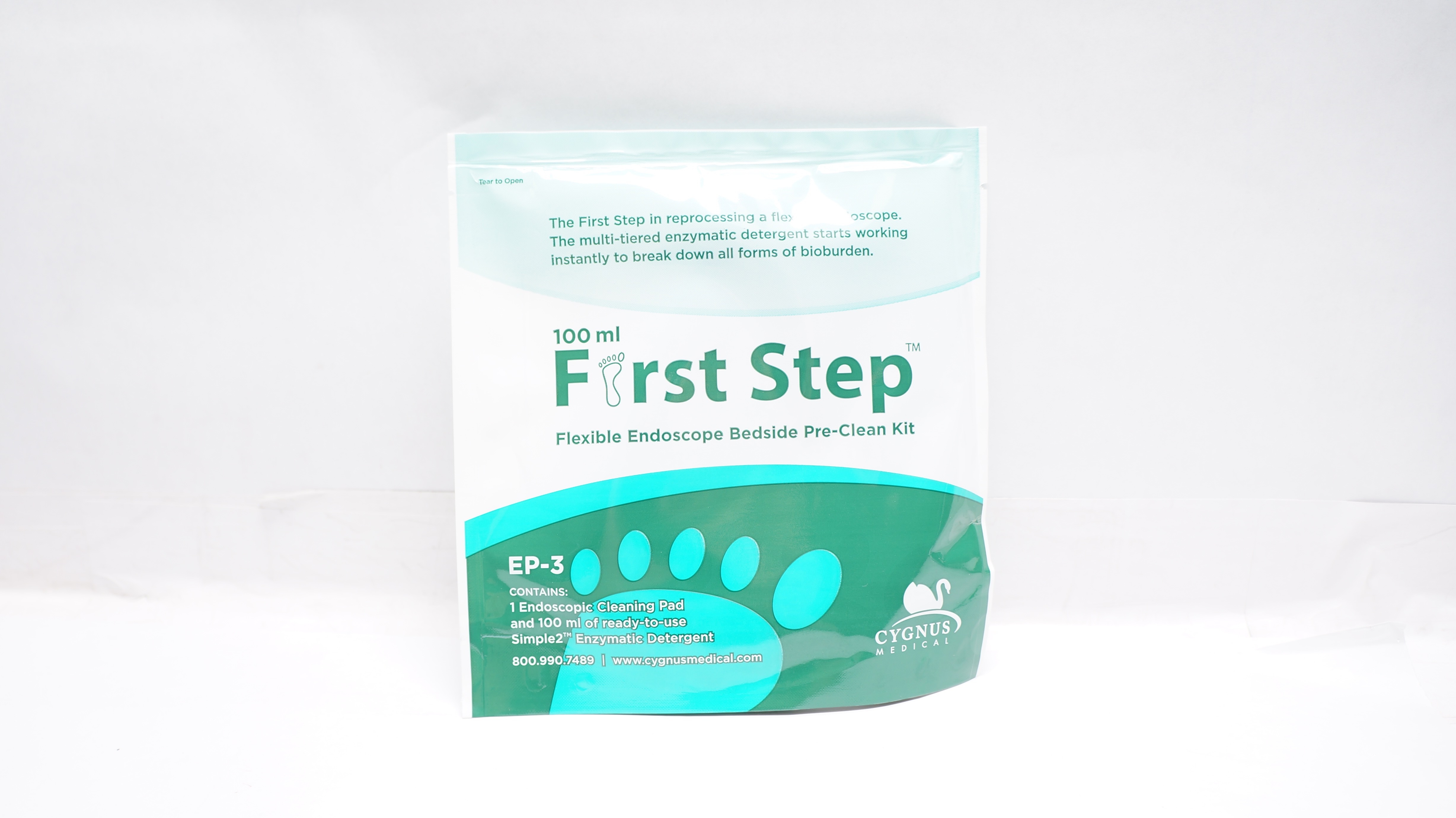 Cygnus Medical EP-3 First Step Flexible Endoscope Bedside Pre-Clean Kit 100ml