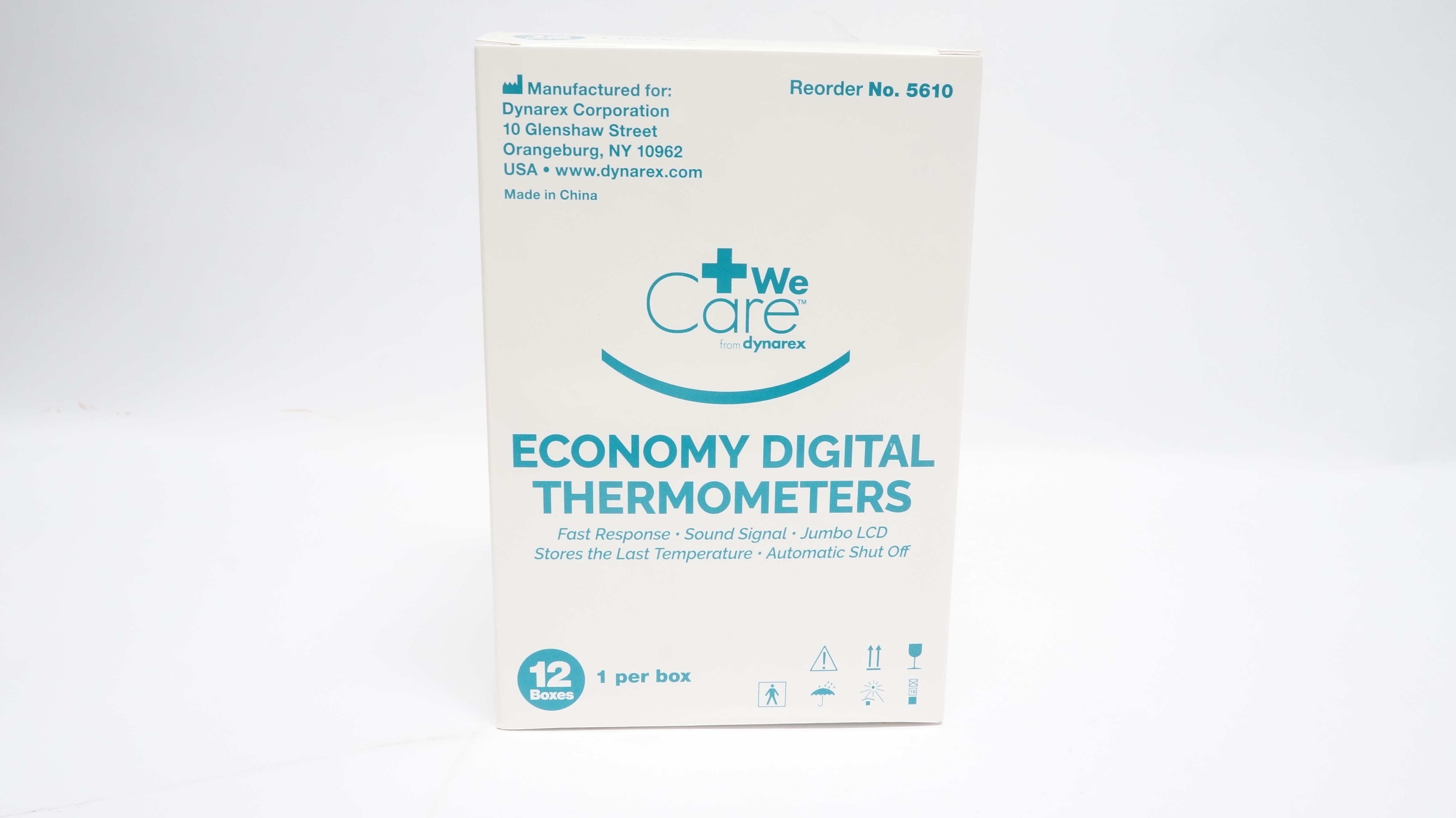 Dynarex 5610 WeCare Economy Digital Thermometers - Box of 12