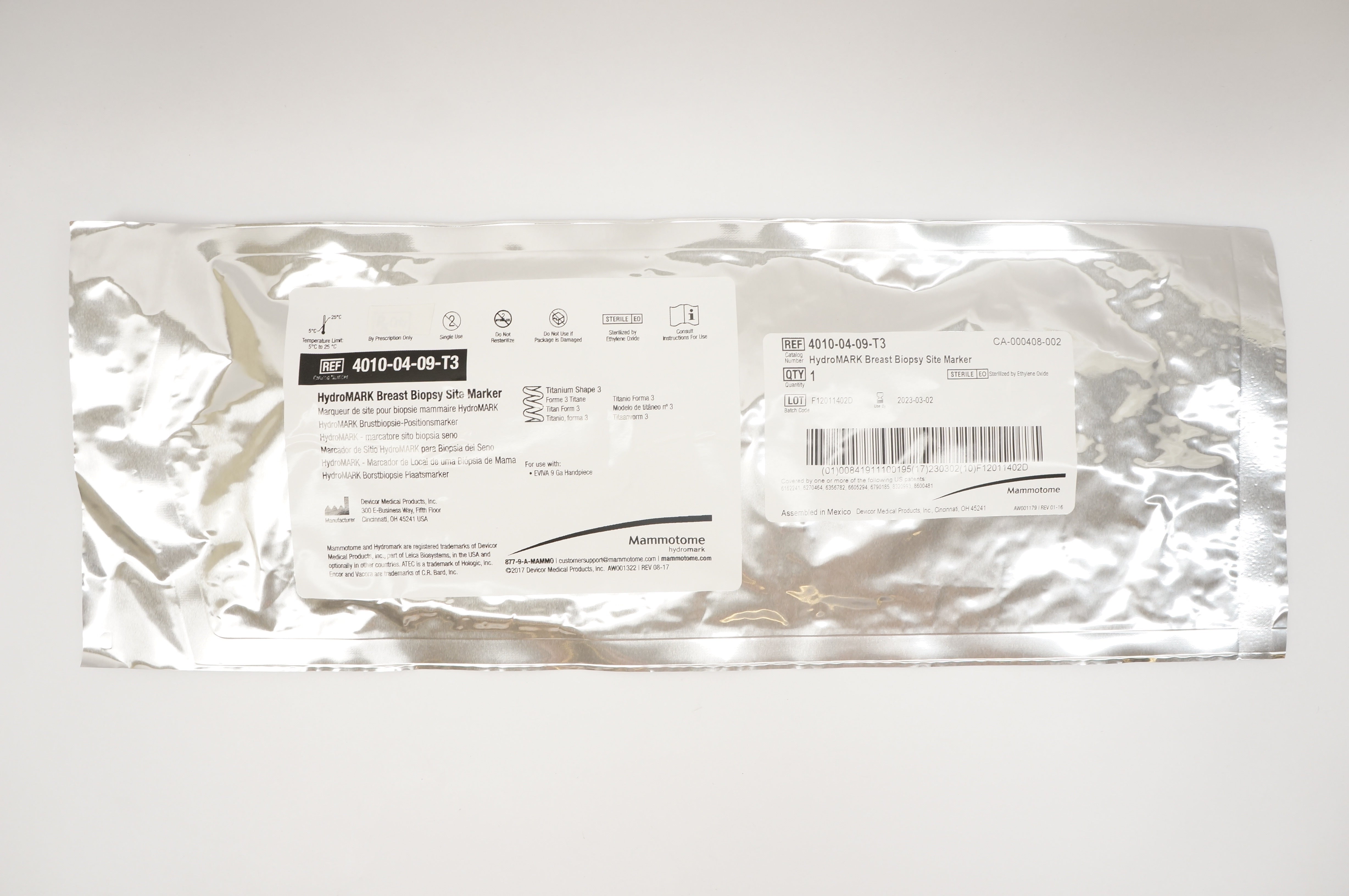 Mammotome 4010-04-09-T3 HydroMARK Breast Biopsy Site Marker