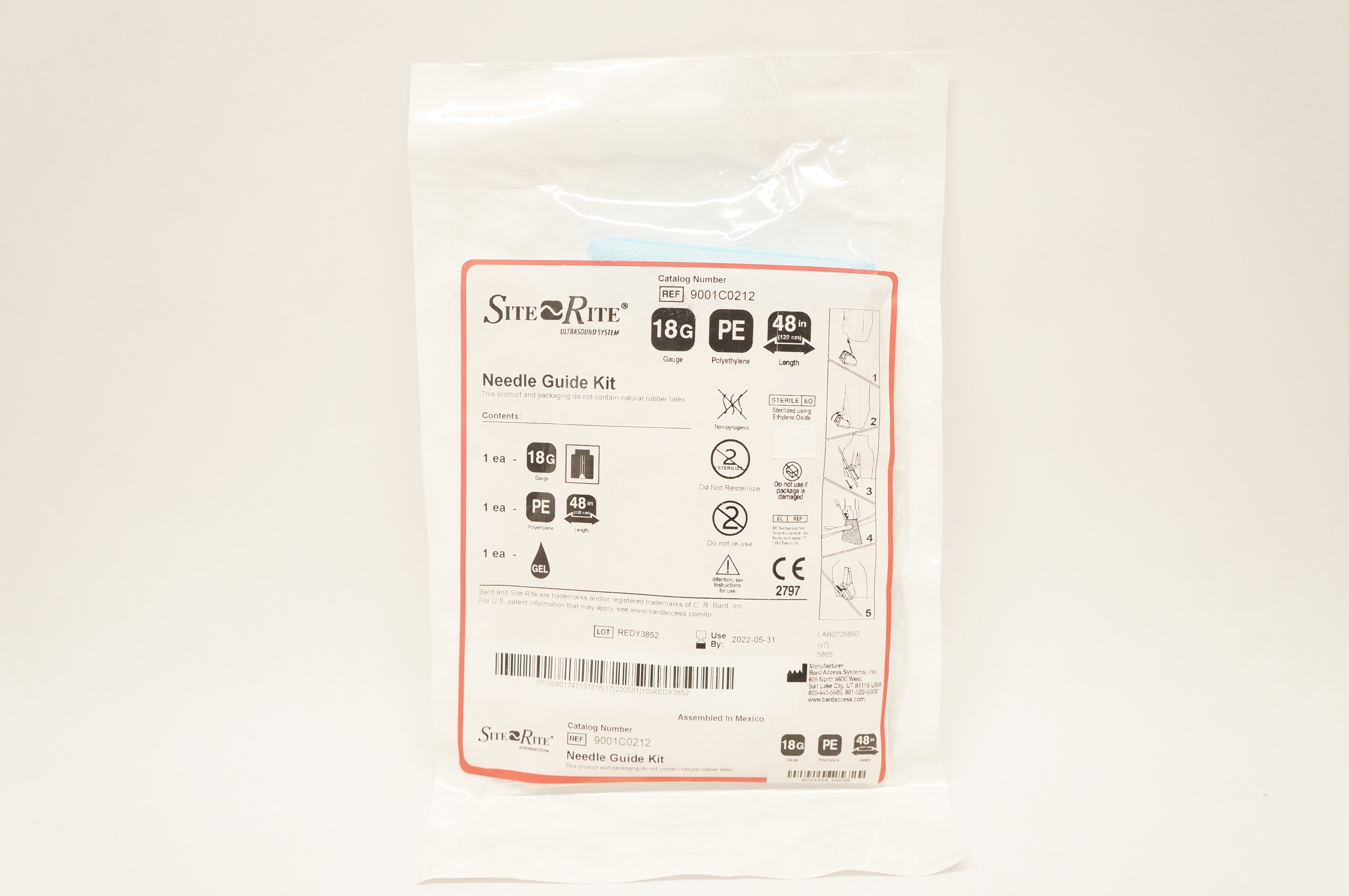 Bard 9001C0212 Site Rite Ndle Guide Kit 18G x 48inch