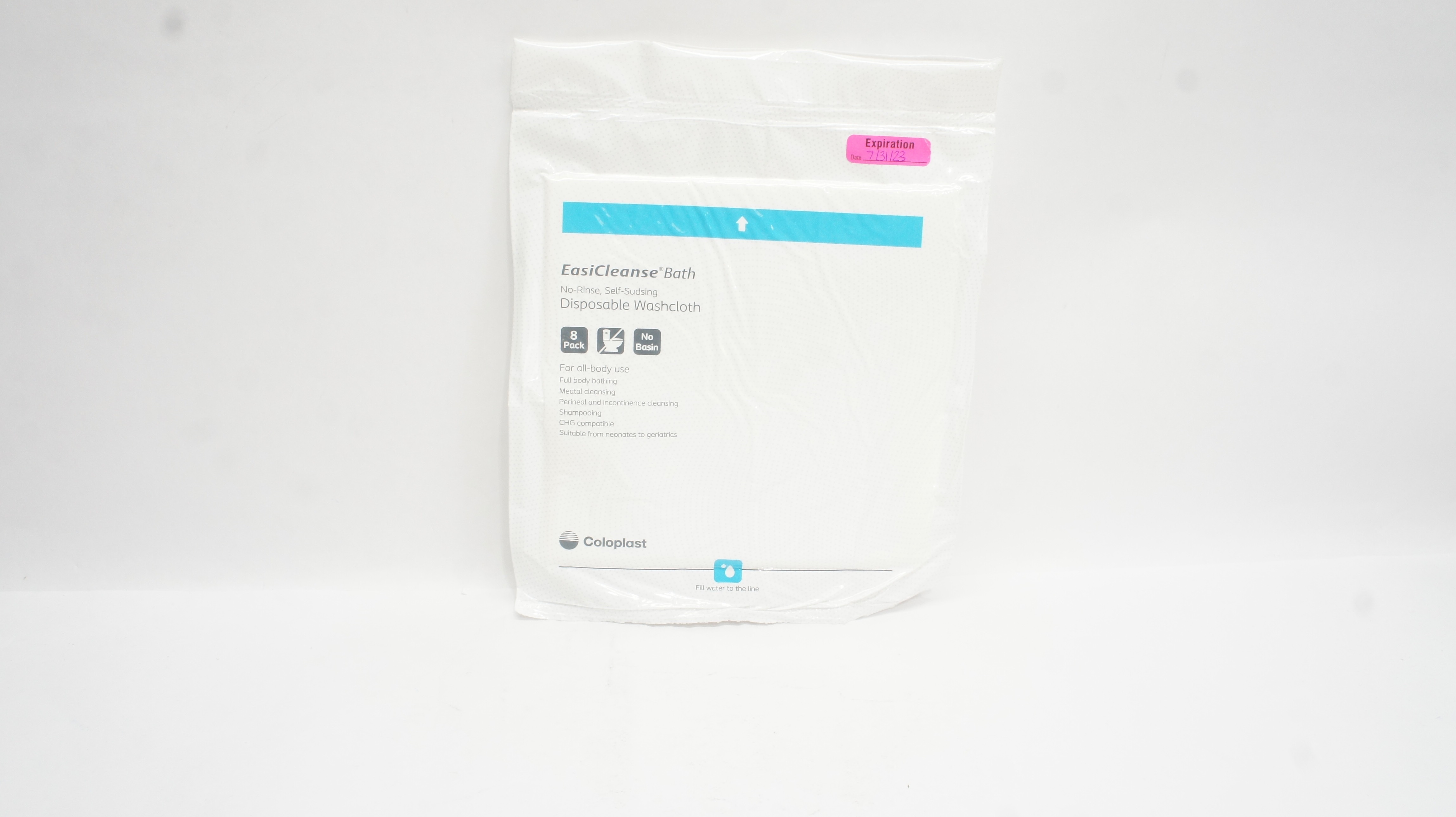 Coloplast 7058 EasiCleanse Bath Disposable Washcloth - Pack of 8 (x)