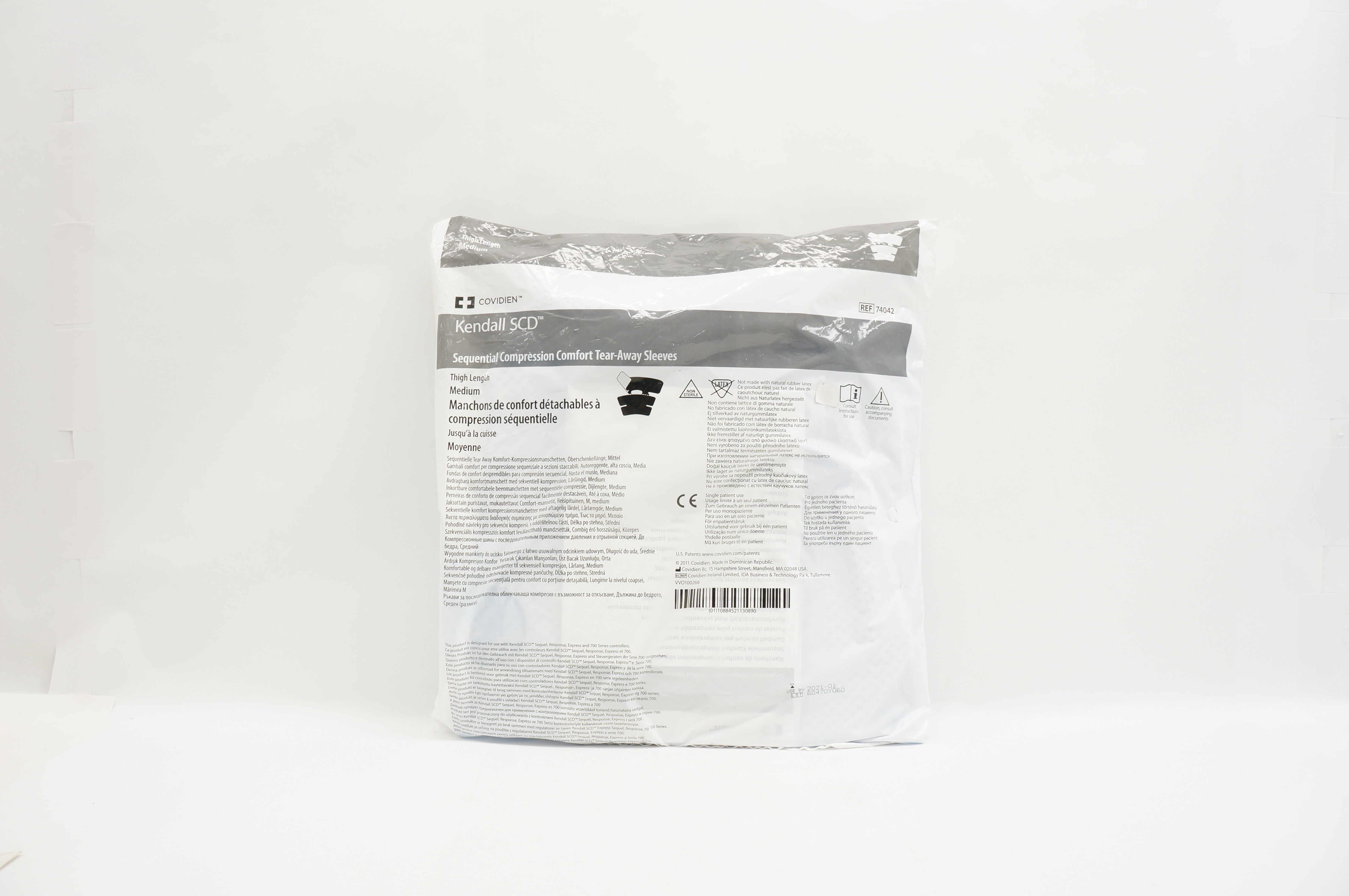 Covidien 74042 Sequential Compression Comfort Tear-Away Sleeves, Medium (x)