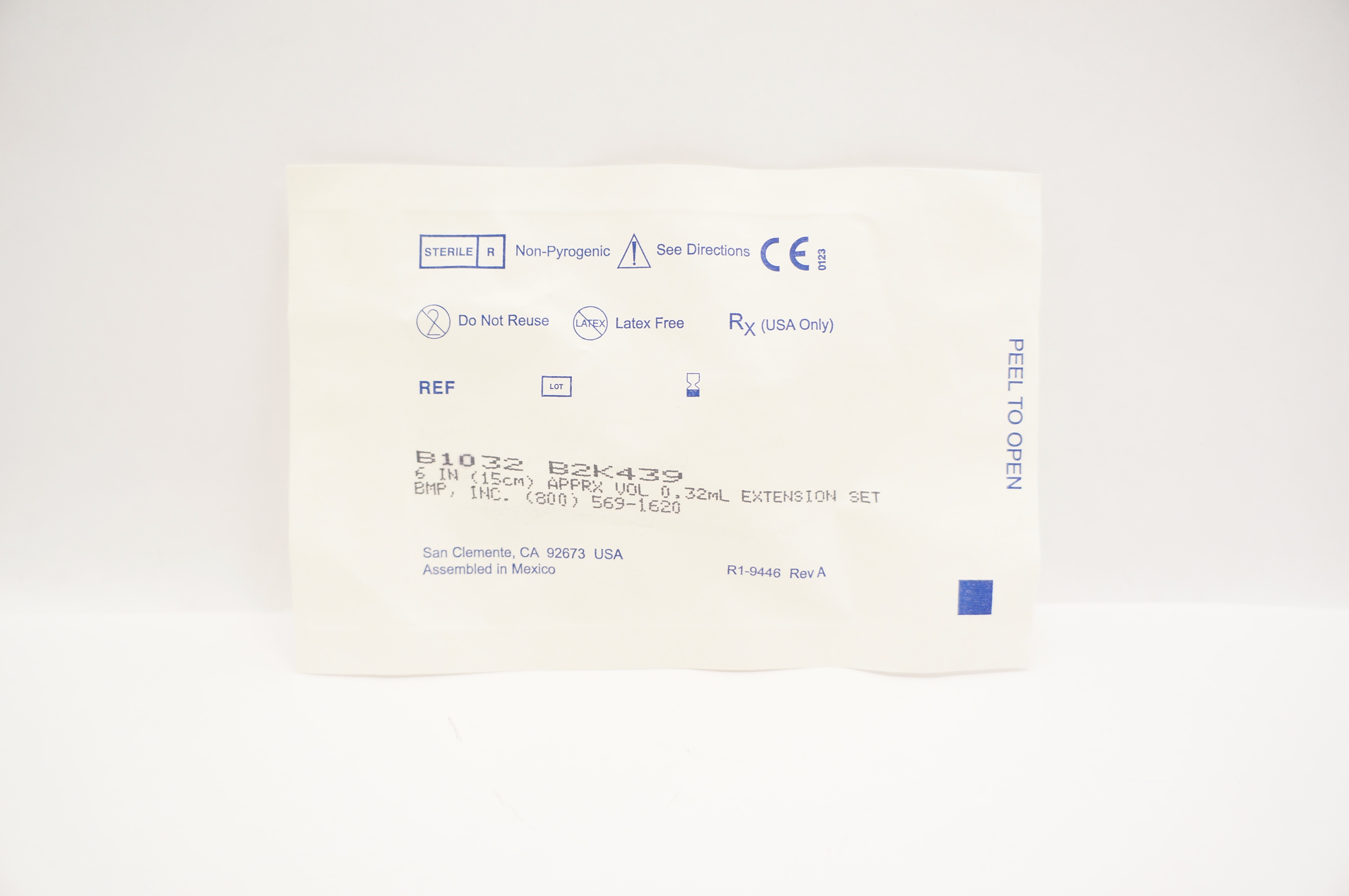 ICU Medical 011-B1032 Smallbore Extension Set 6 inch Appx. 0.25mL