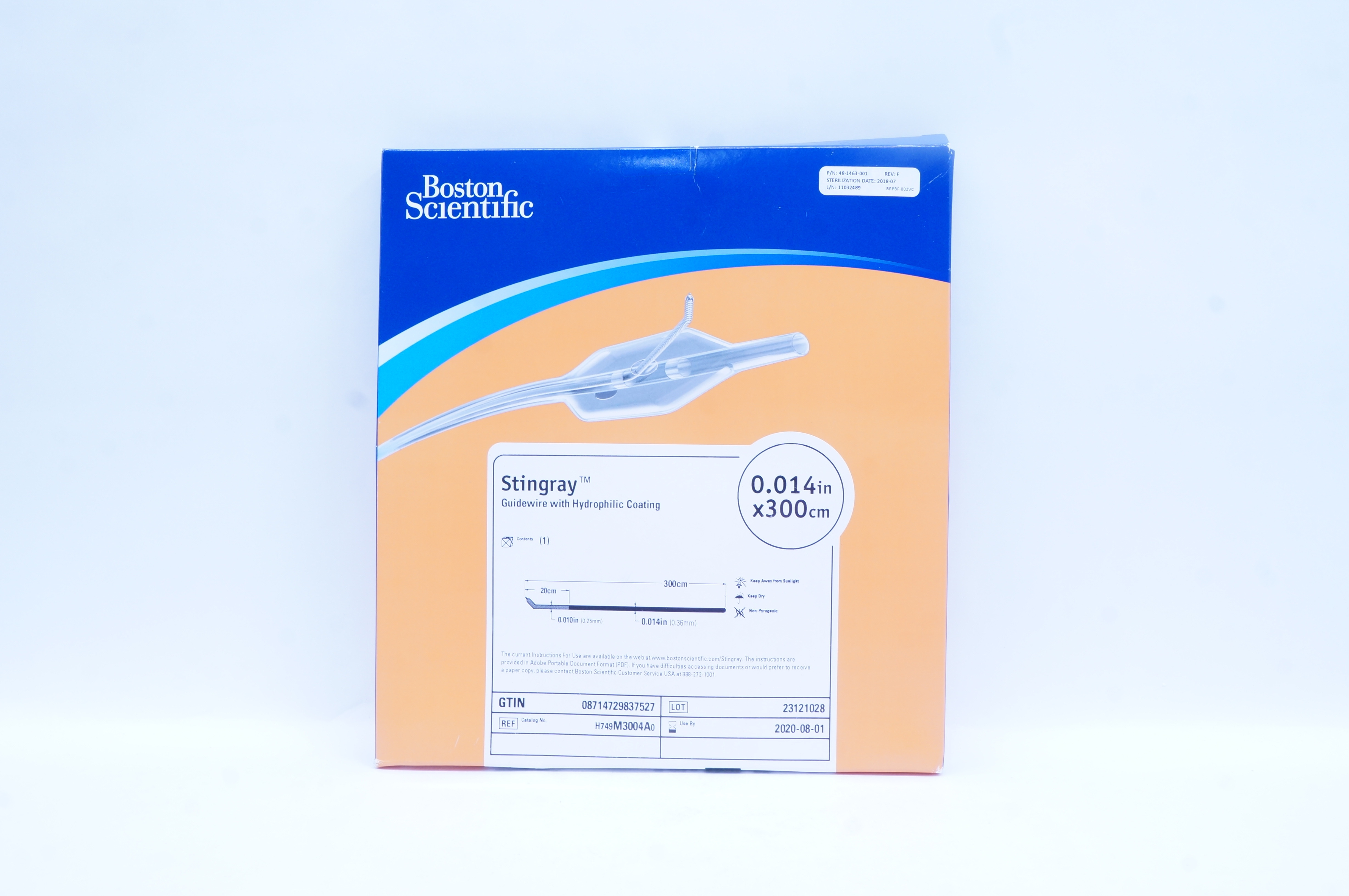 Boston Scientific M3004A Guidewire with Hydrophilic Coating 0.014in x 300cm (x)