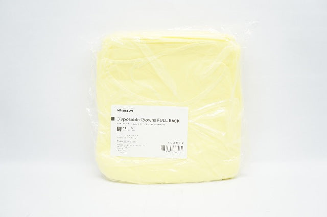 McKesson 30201100 Disposable Gowns Full Back, Yellow - Pack of 10