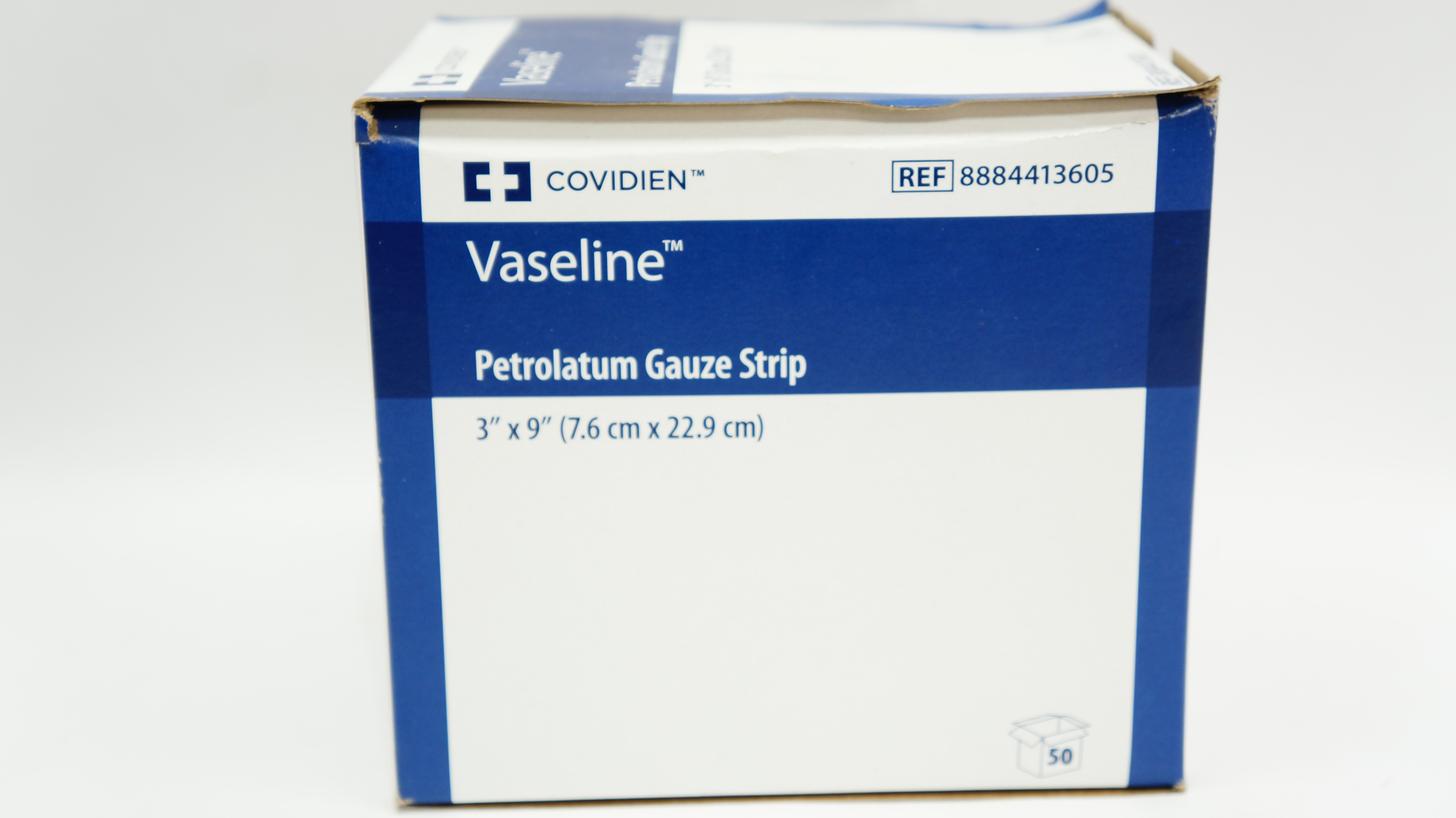 Covidien 8884413605 Vaseline Petrolatum Gauze Strip 3 x 9inch (x) - Box of 50