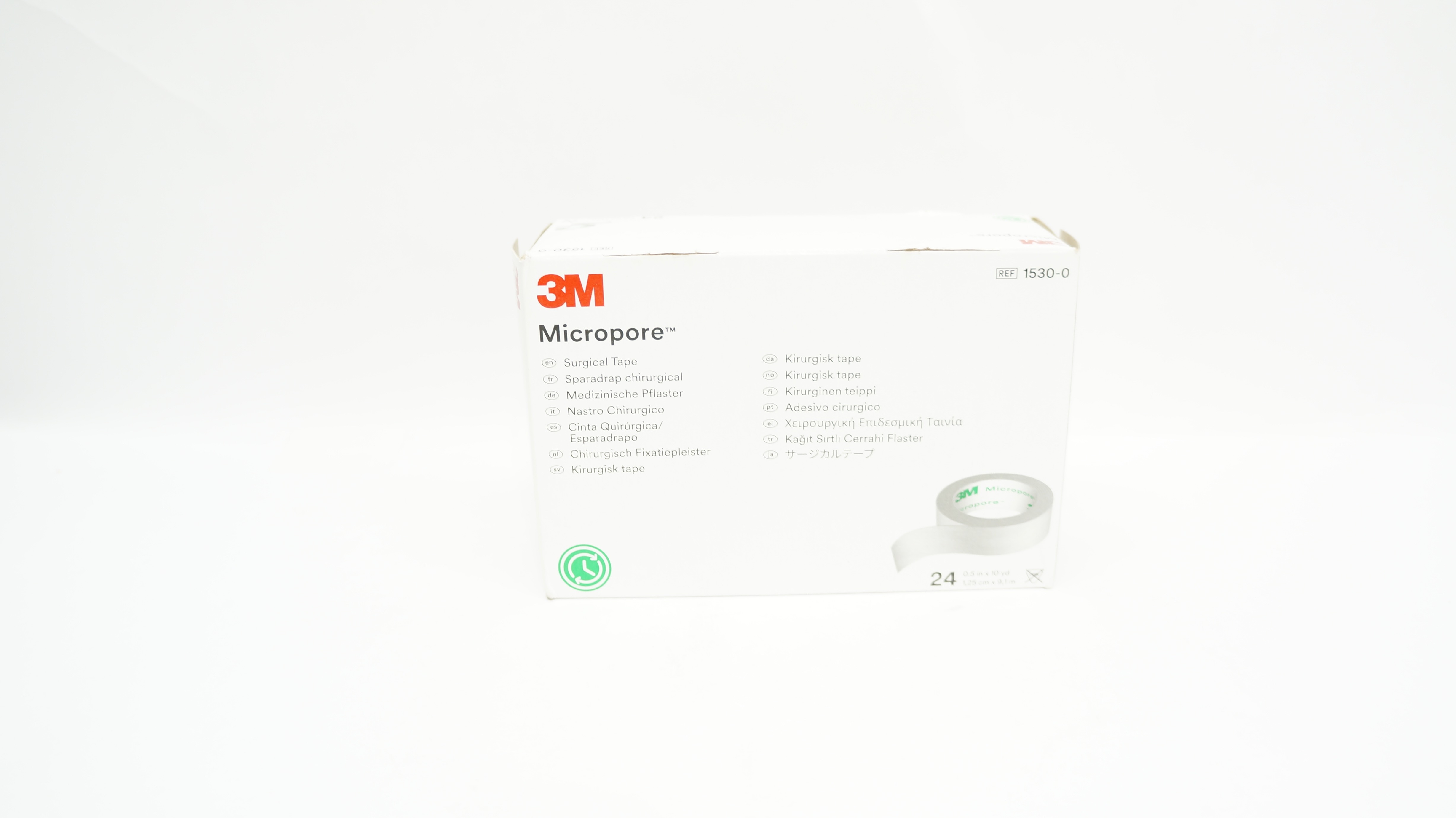 3M 1530-0 Micropore Surgical Tape 0.5inch x 10yd - Box of 24