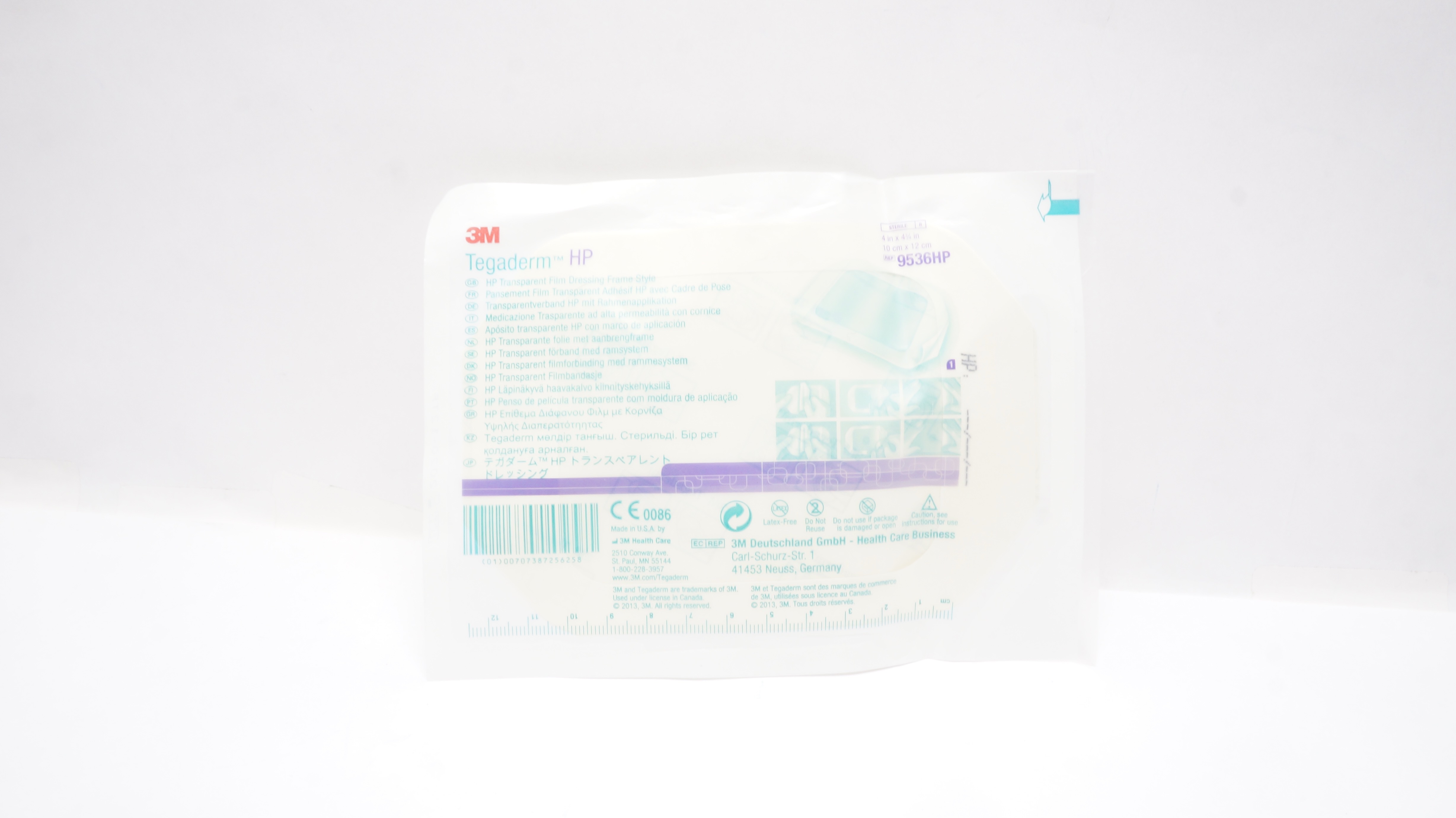3M 9536HP Tegaderm HP Transparent Film Dressing Frame Style 4 x 4-3/4 inch (x)