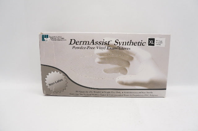 IHC 161350 DermAssist Synthetic Powder-Free Vinyl Exam Gloves XL - Box of 100