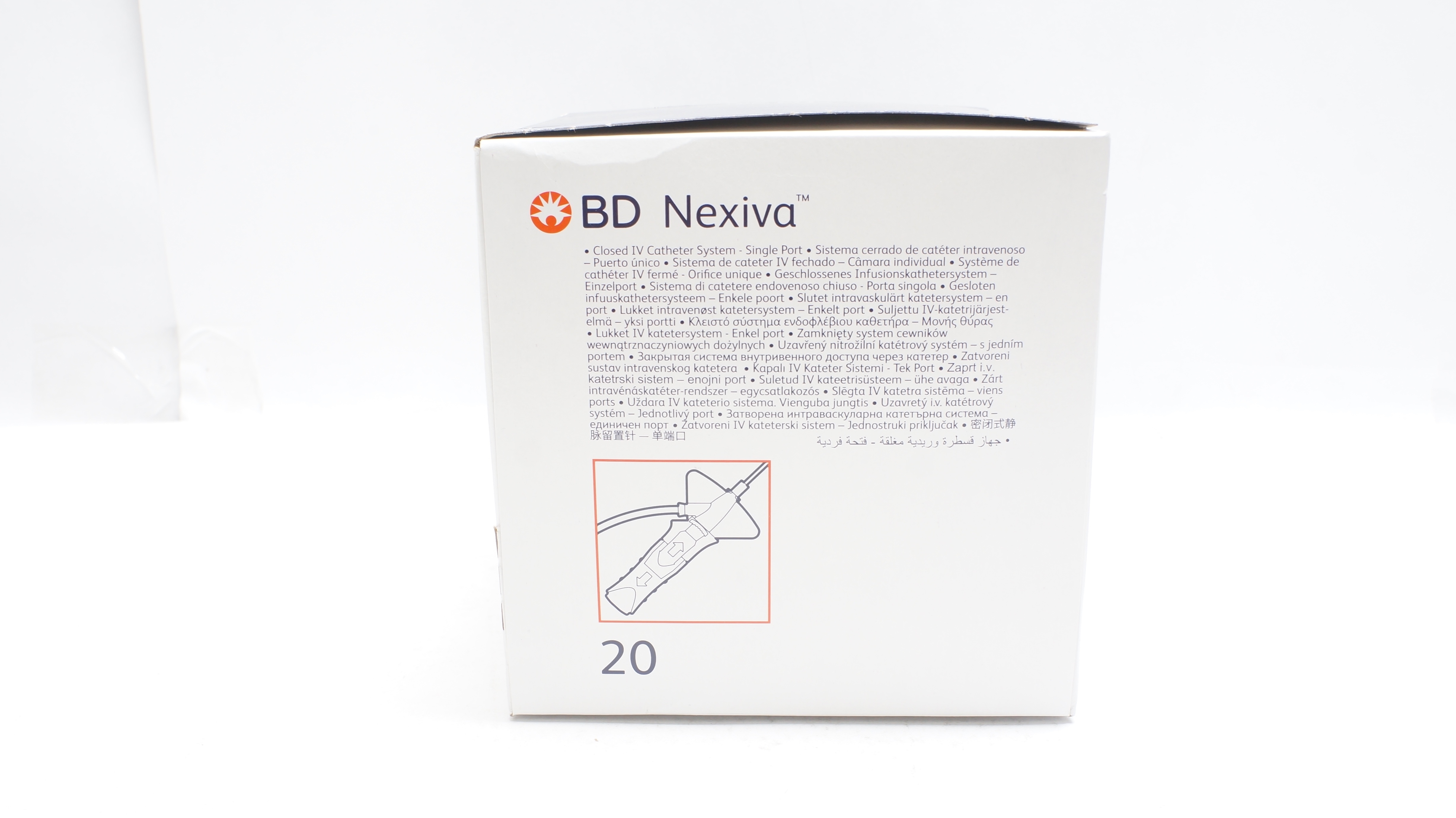 BD 383511 Nexiva Closed IV Cath. System-Single Port 24GA x 0.75in -Box of 20
