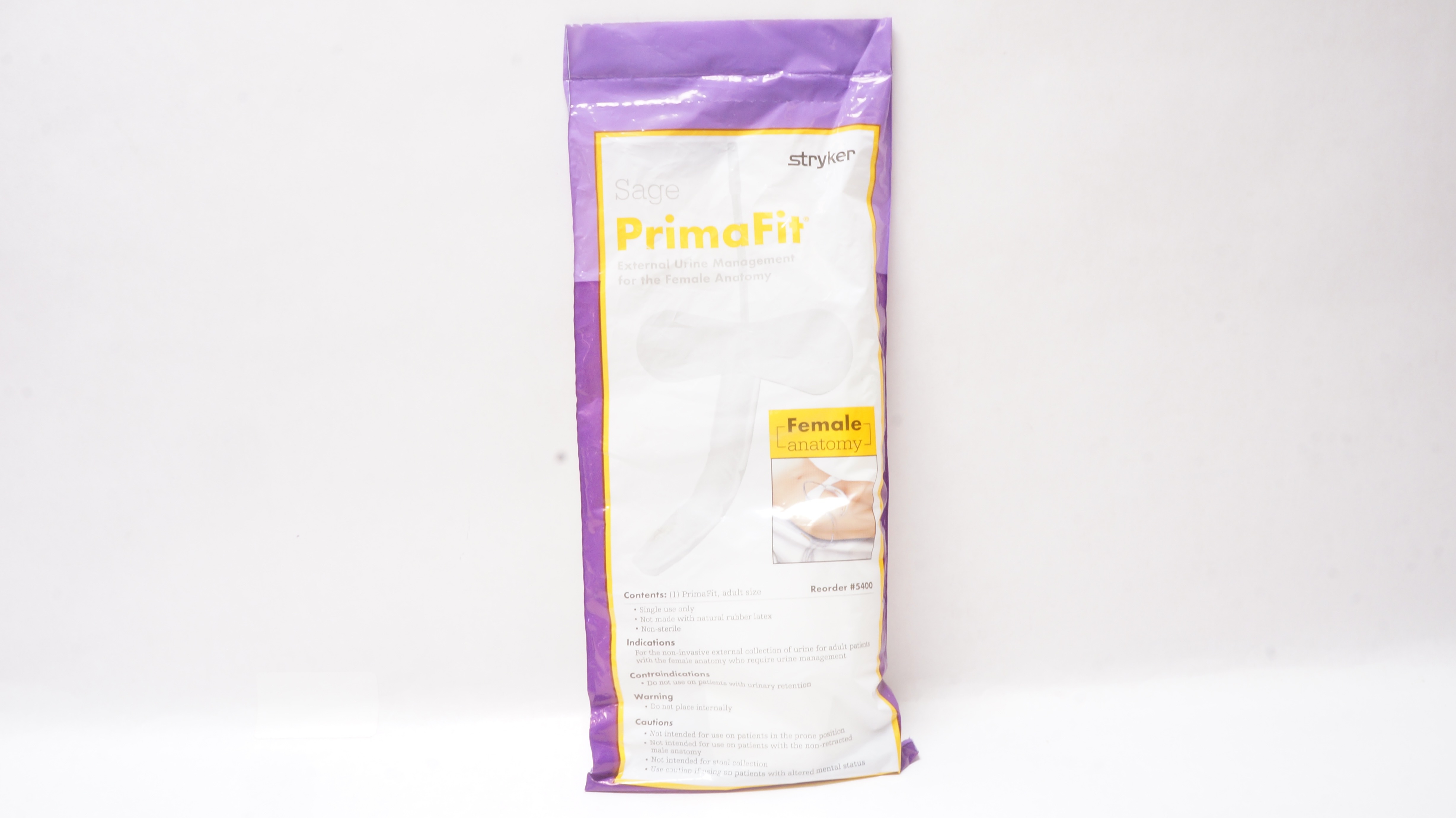 Stryker 5400 Sage PrimaFit External Urine Management for The Female Anatomy