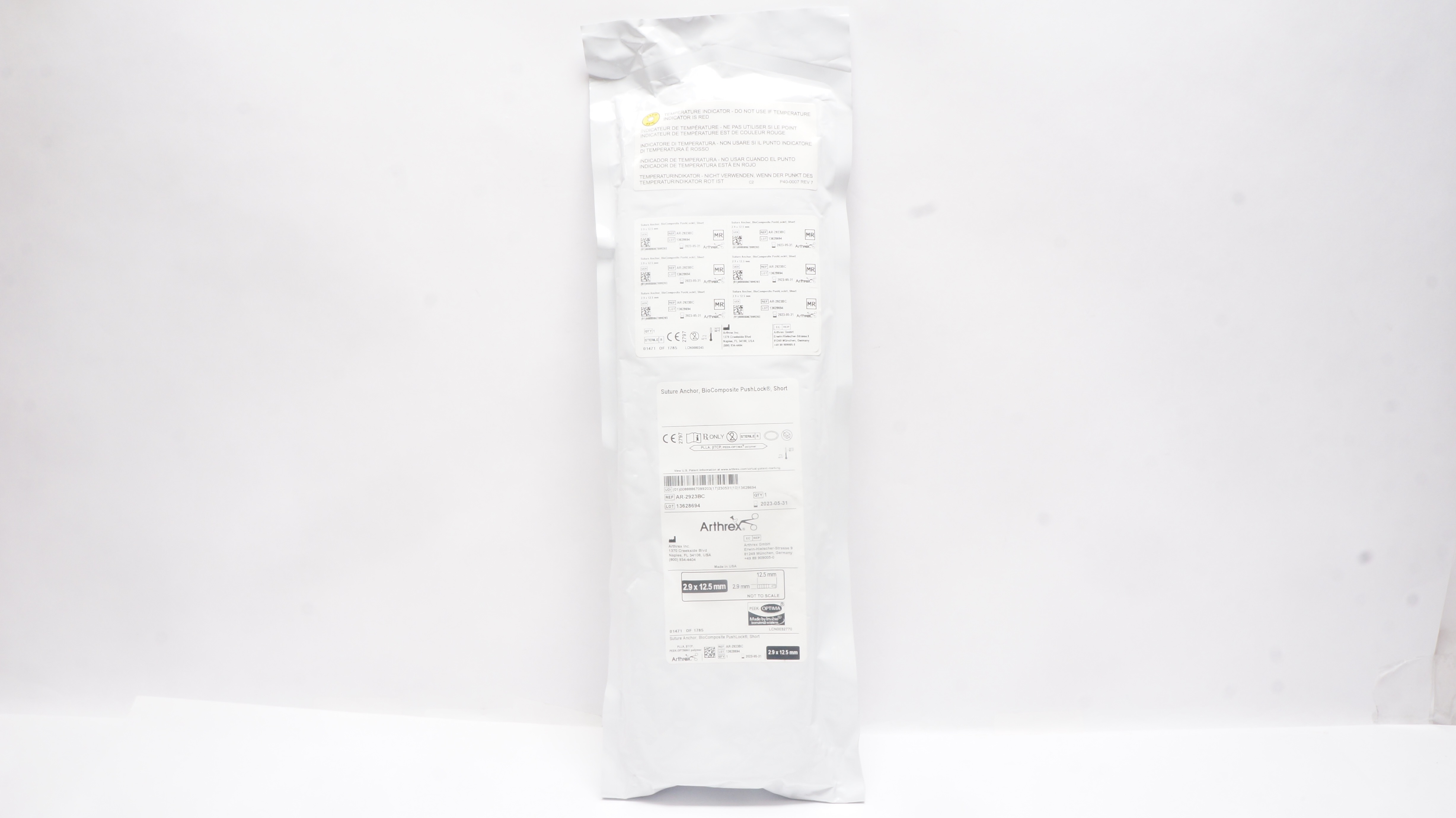 Arthrex AR-2923BC Peek-Optima Stre Anchor BioComposite Short (x)