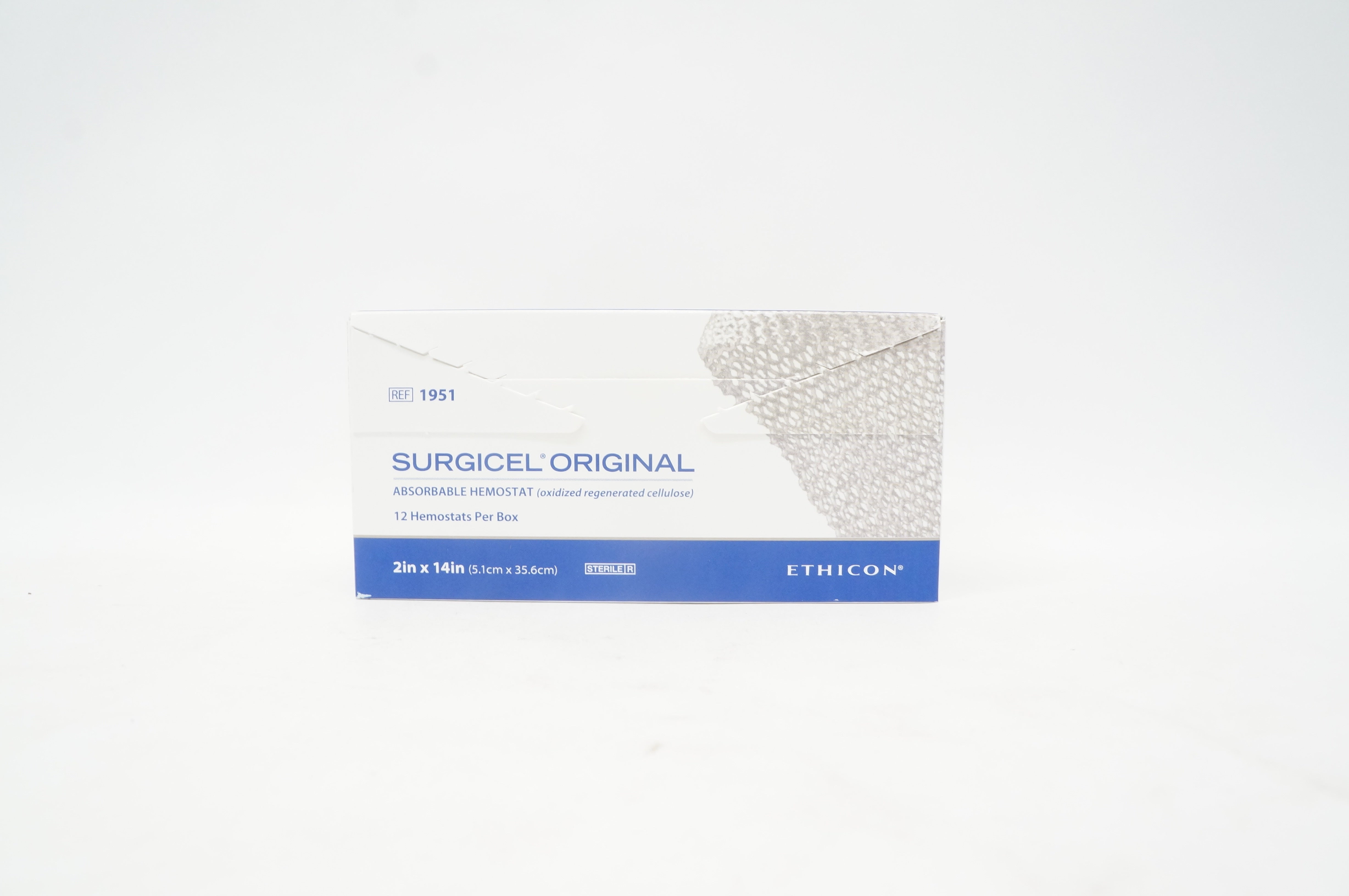 Ethicon 1951 Surgicel Original Absorbable Hemostat 2inch x 14inch - Box of 7