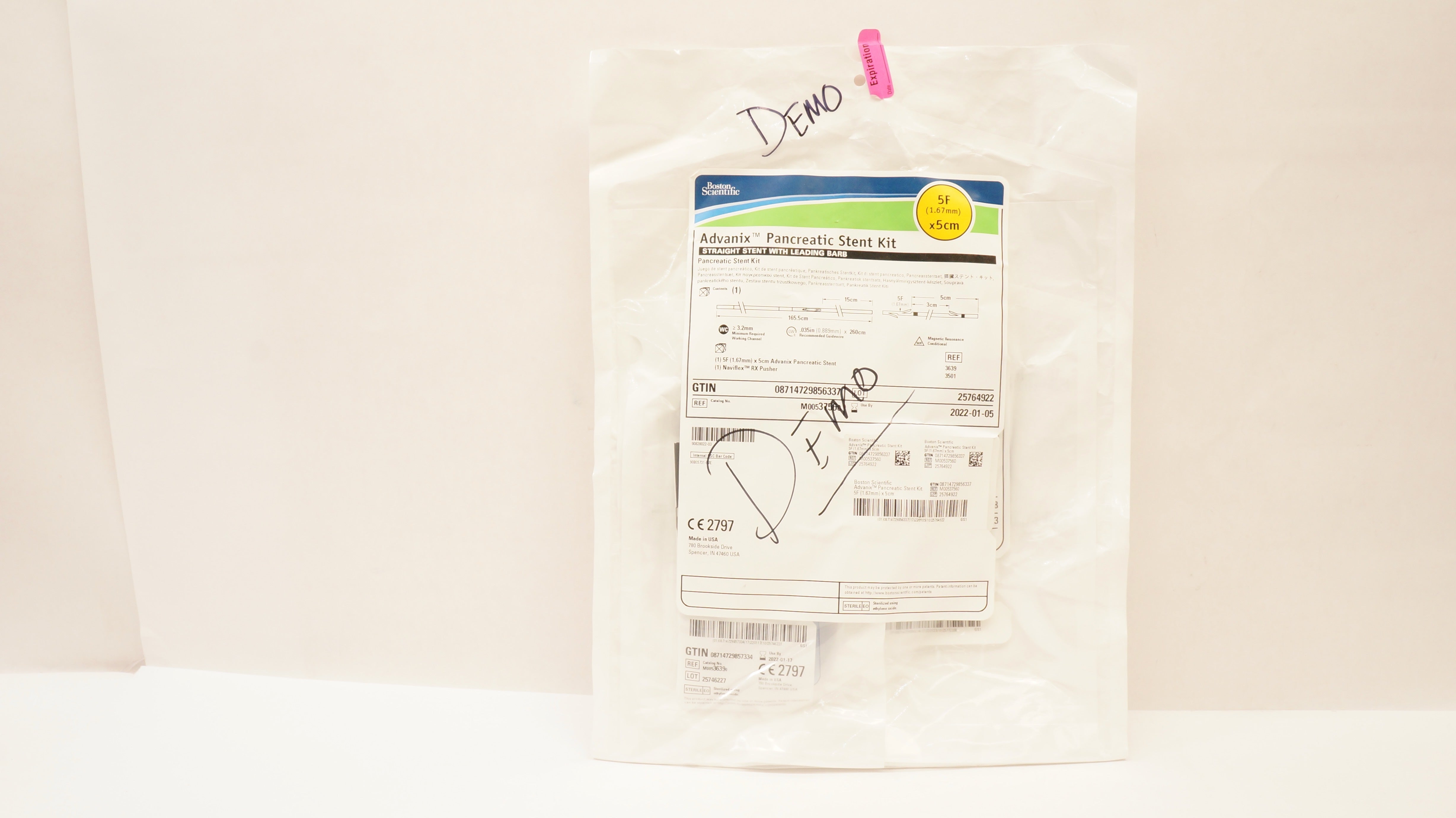 Boston Scientific M00537560 Advanix Pancreatic Stnt Kit 5F x 5cm (x)