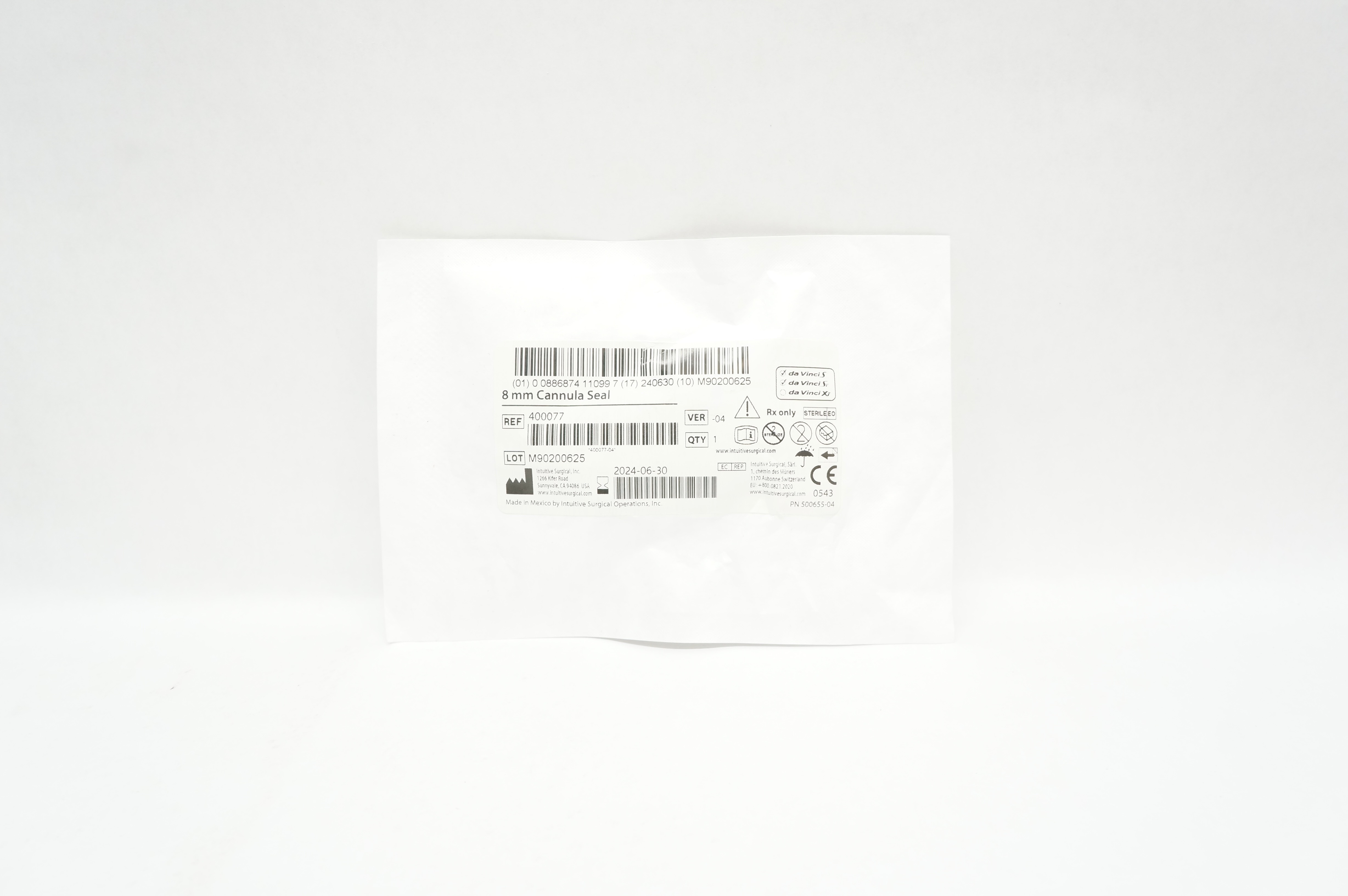 Intuitive Surgical 400077 Cannula Seal 8mm