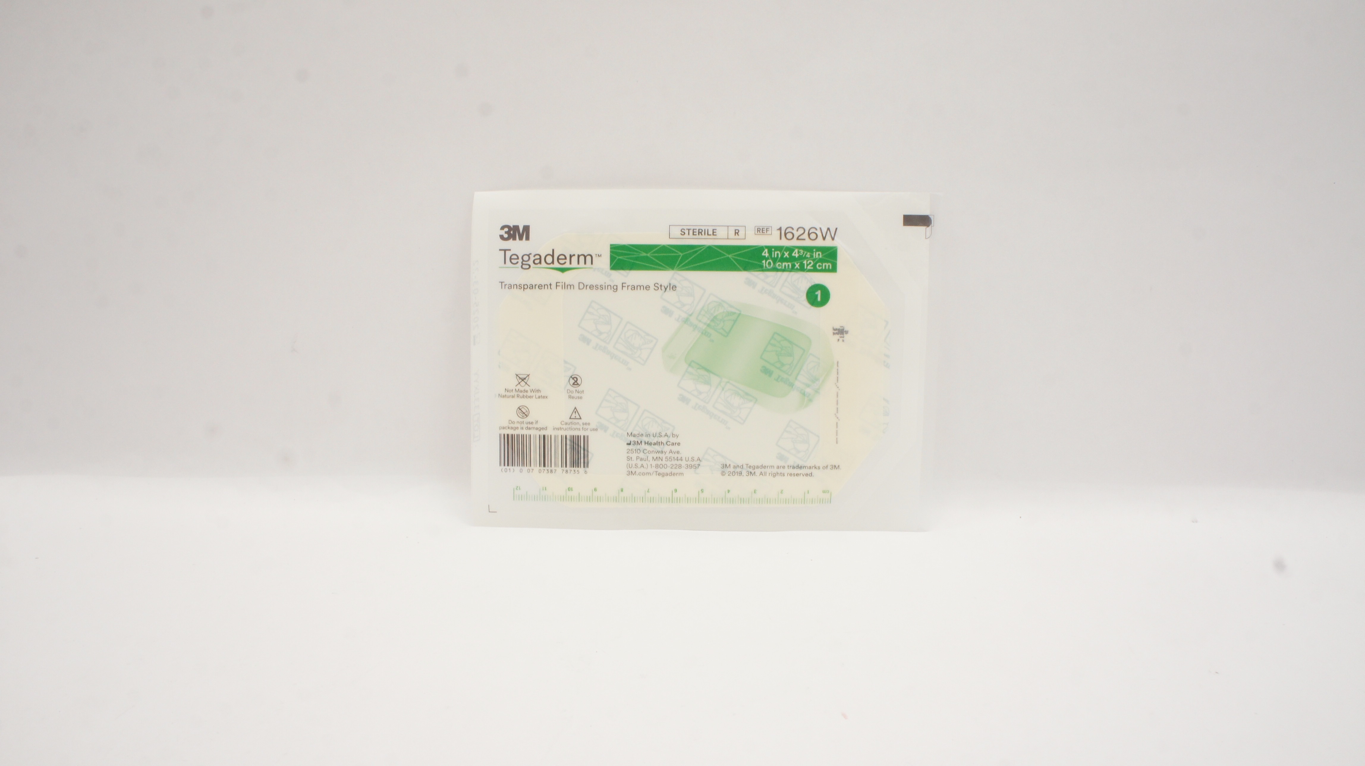 3M 1626W Tegaderm Transparent Film Dressing Frame Style 4 x 4-3/4inch