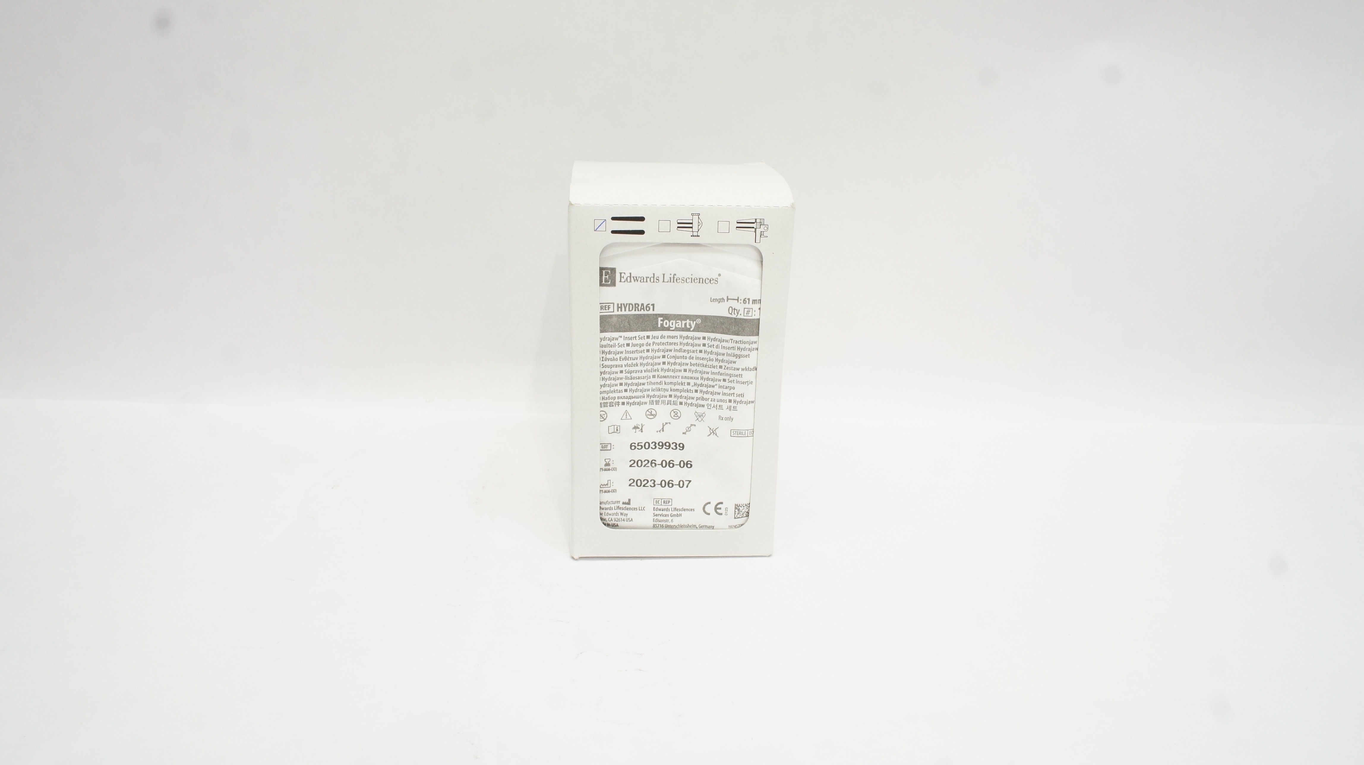 Edwards Lifesciences DHYDRA61 Fogarty 61mm Double Hydrajaw Insert Set (x)