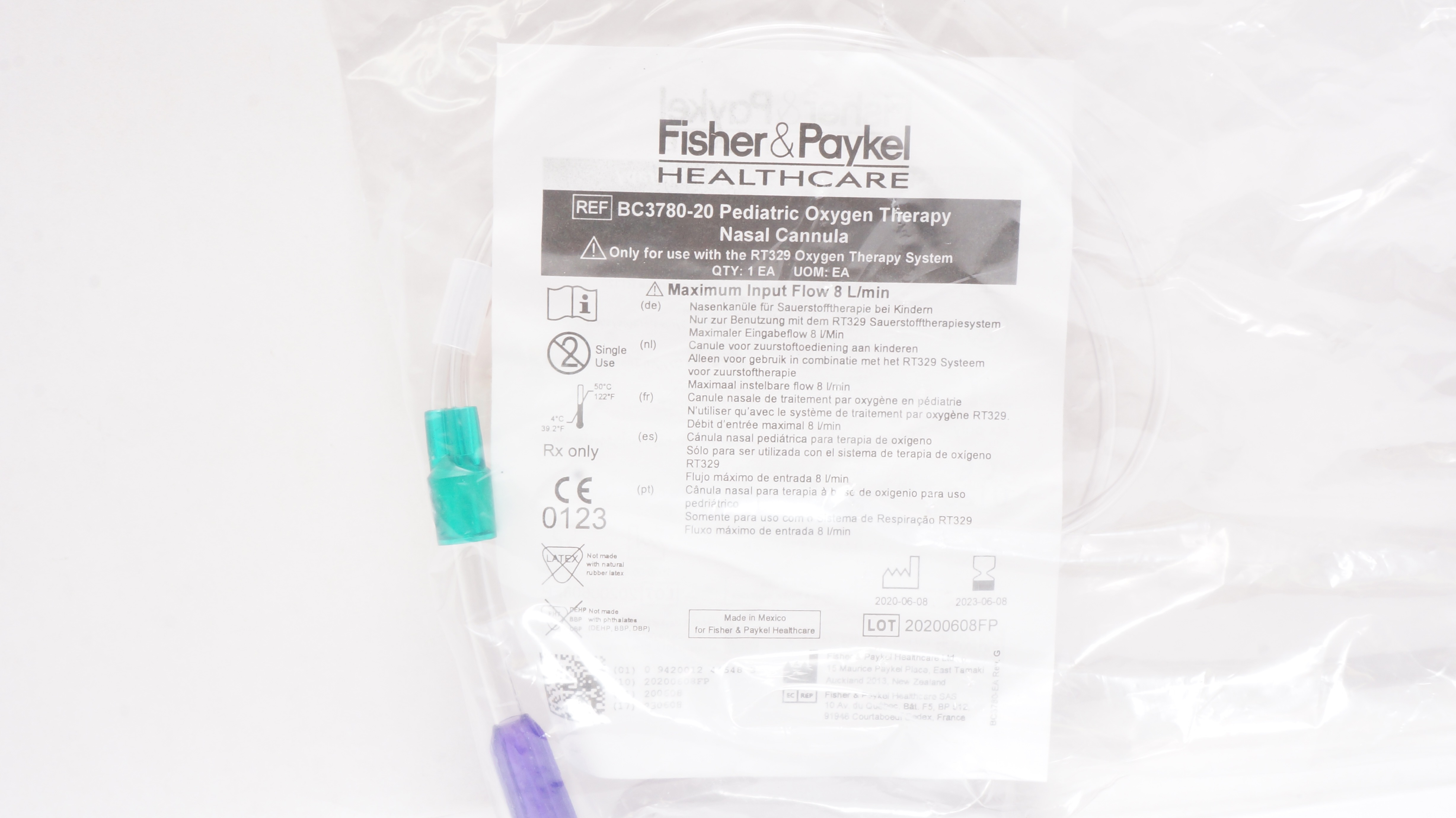 Fisher&Paykel BC3780-20 Pediatric Oxygen Therapy, Nasal Cannula (x)