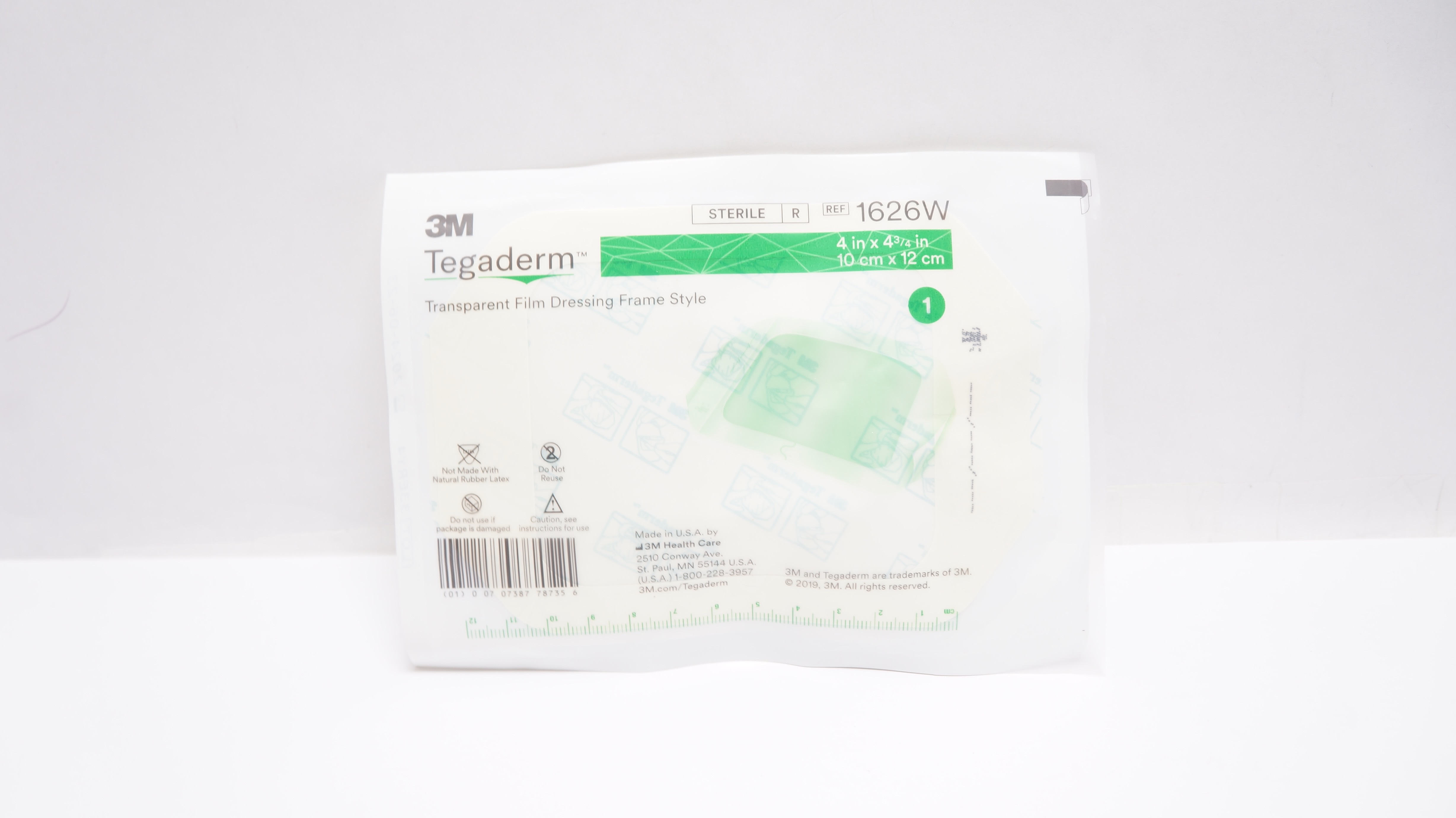 3M 1626W Tegaderm Transparent Film Dressing Frame Style 4inch x 4-3/4inch (x)