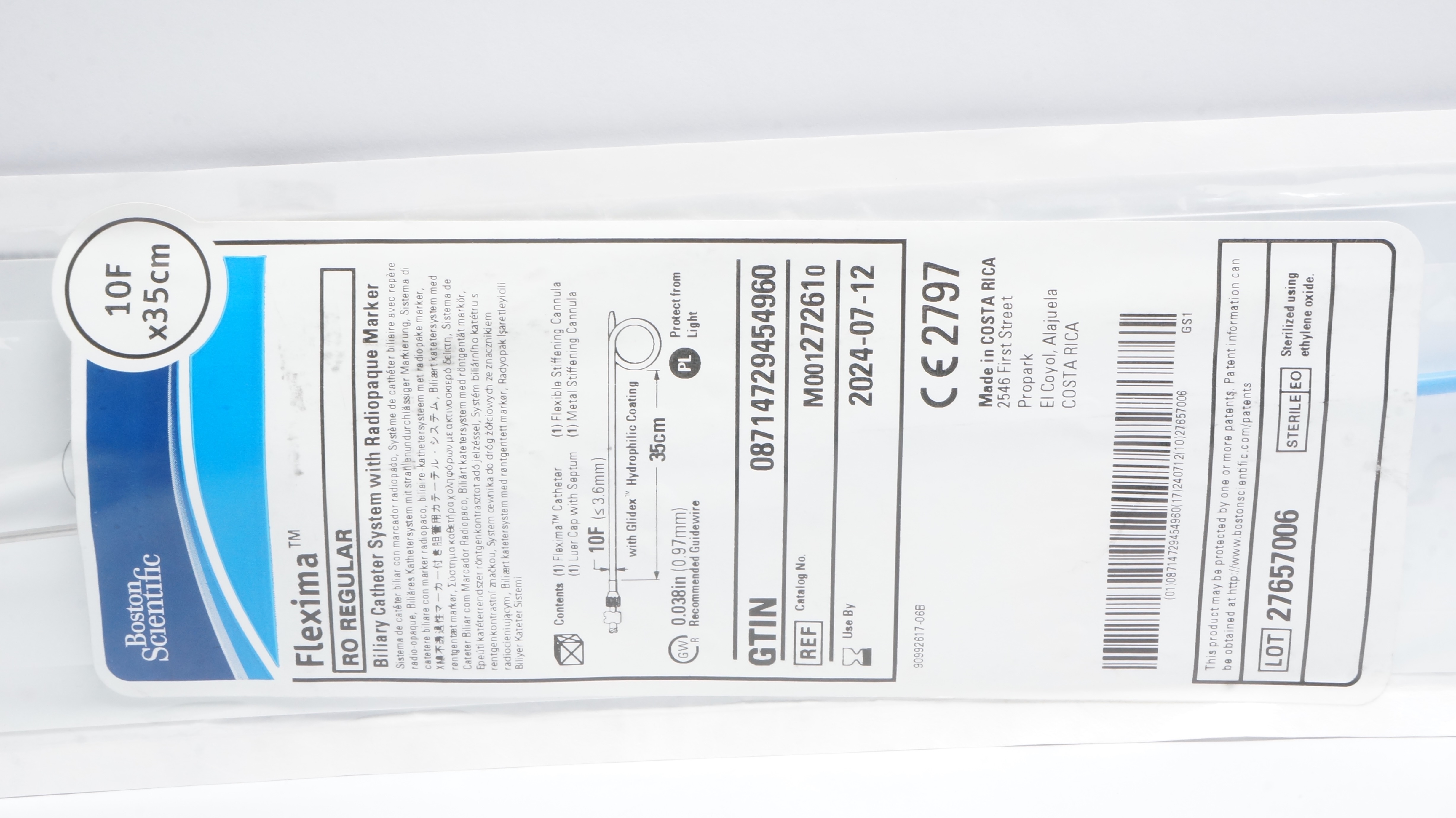 Boston Scientific M001272610 Flexima Biliary Cath. System 10F x 35cm (x)