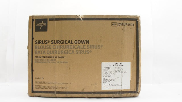 Medline DYNJP2503 Sirus Surgical Gown Fabric Reinforced, XX-Large - Case of 28