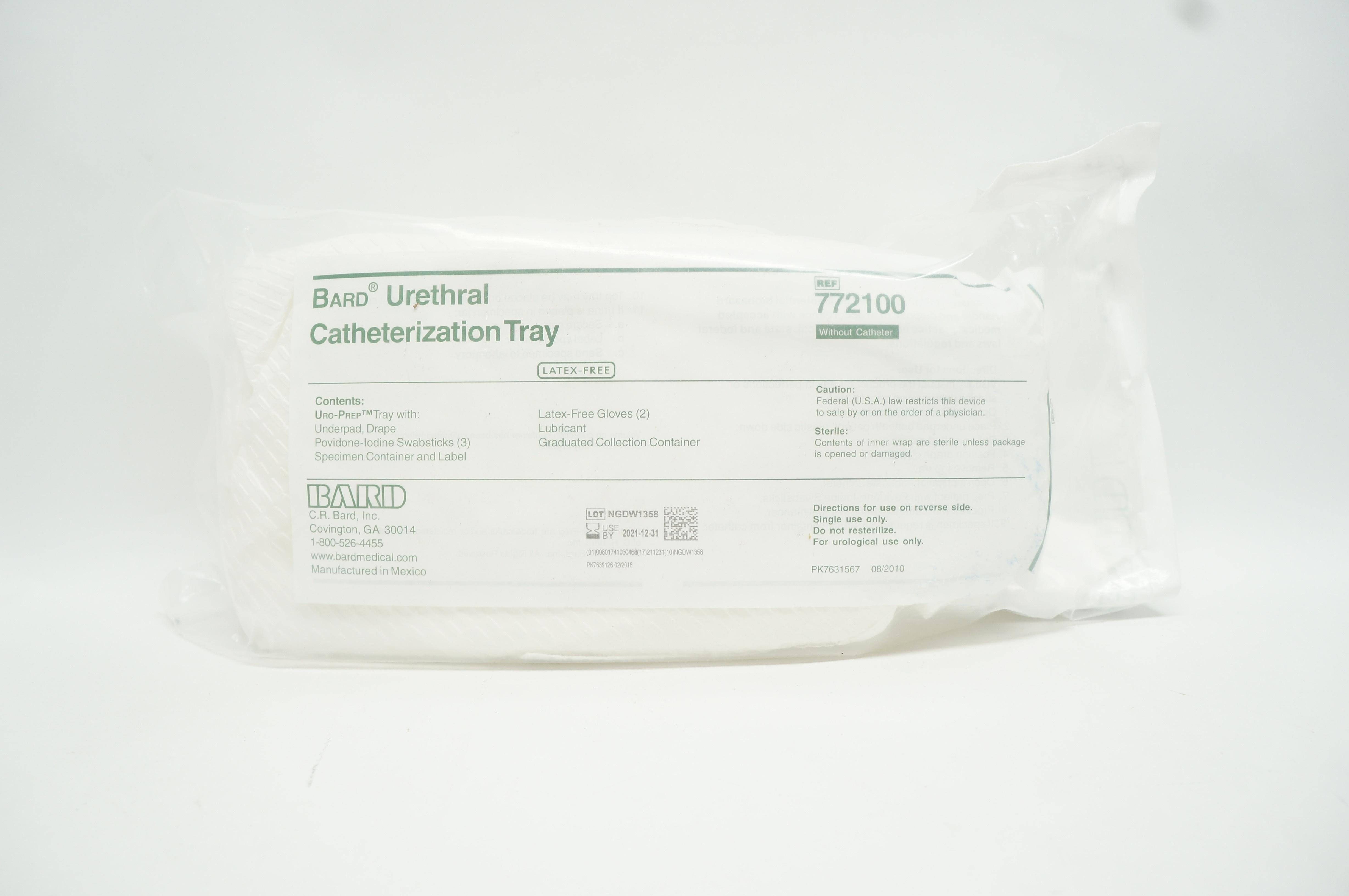 Bard 772100 Urethral Catheterization Tray