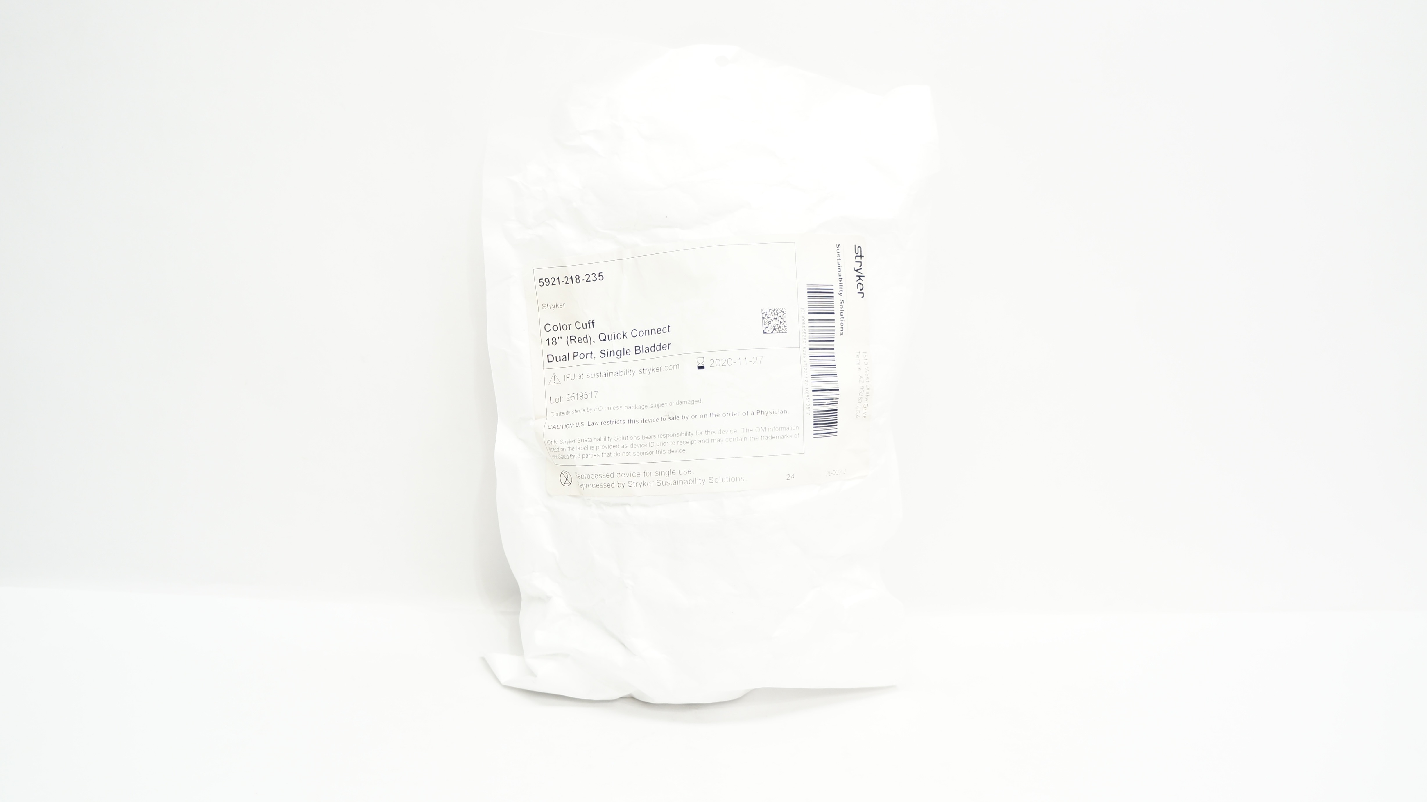 Stryker 5921-218-235 Color Cuff Quick Connect Dual Port, Bladder 18.0inch (x)