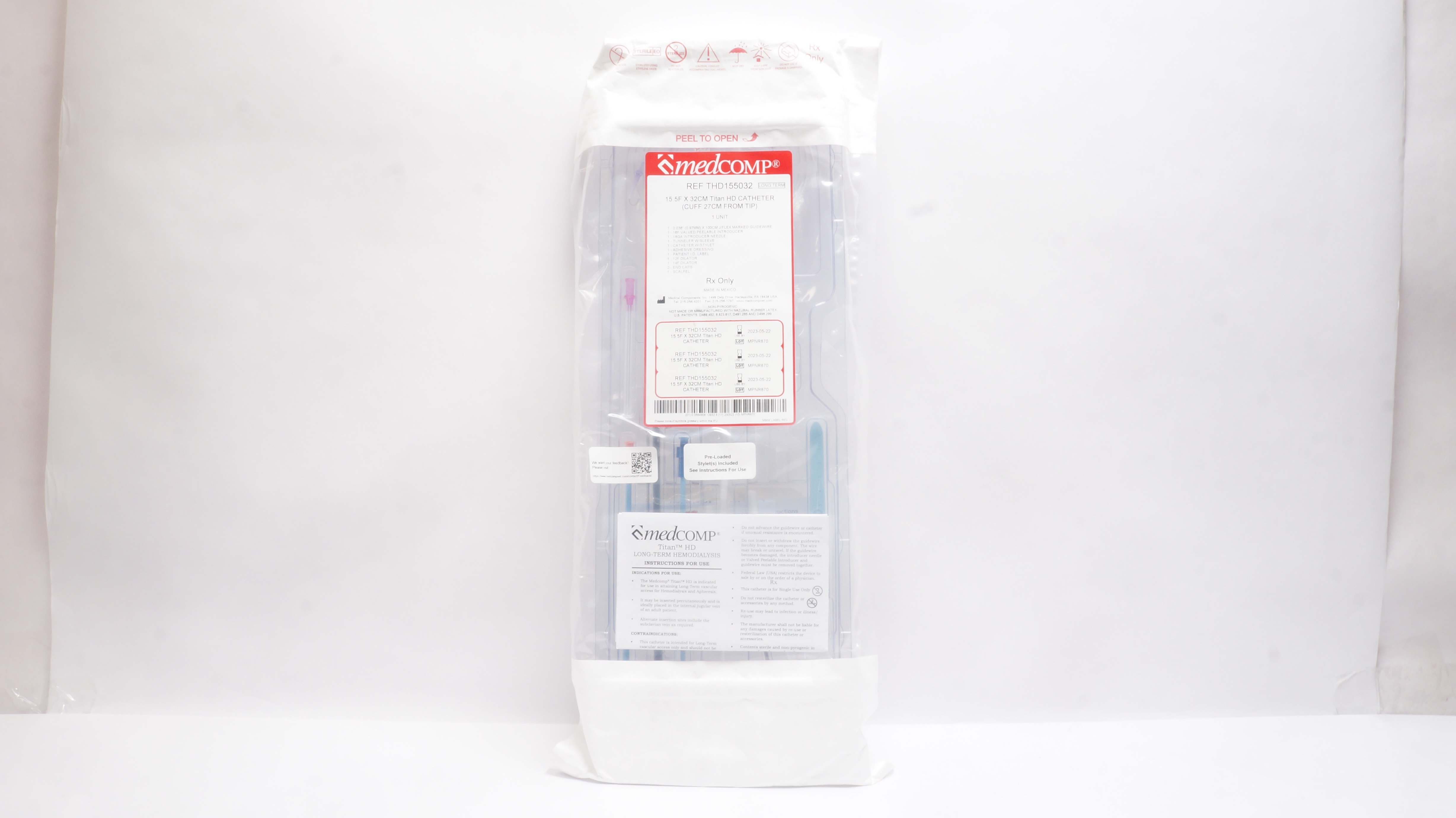 MedComp THD155032 Titan HD Cath 15.5F x 32cm (x)
