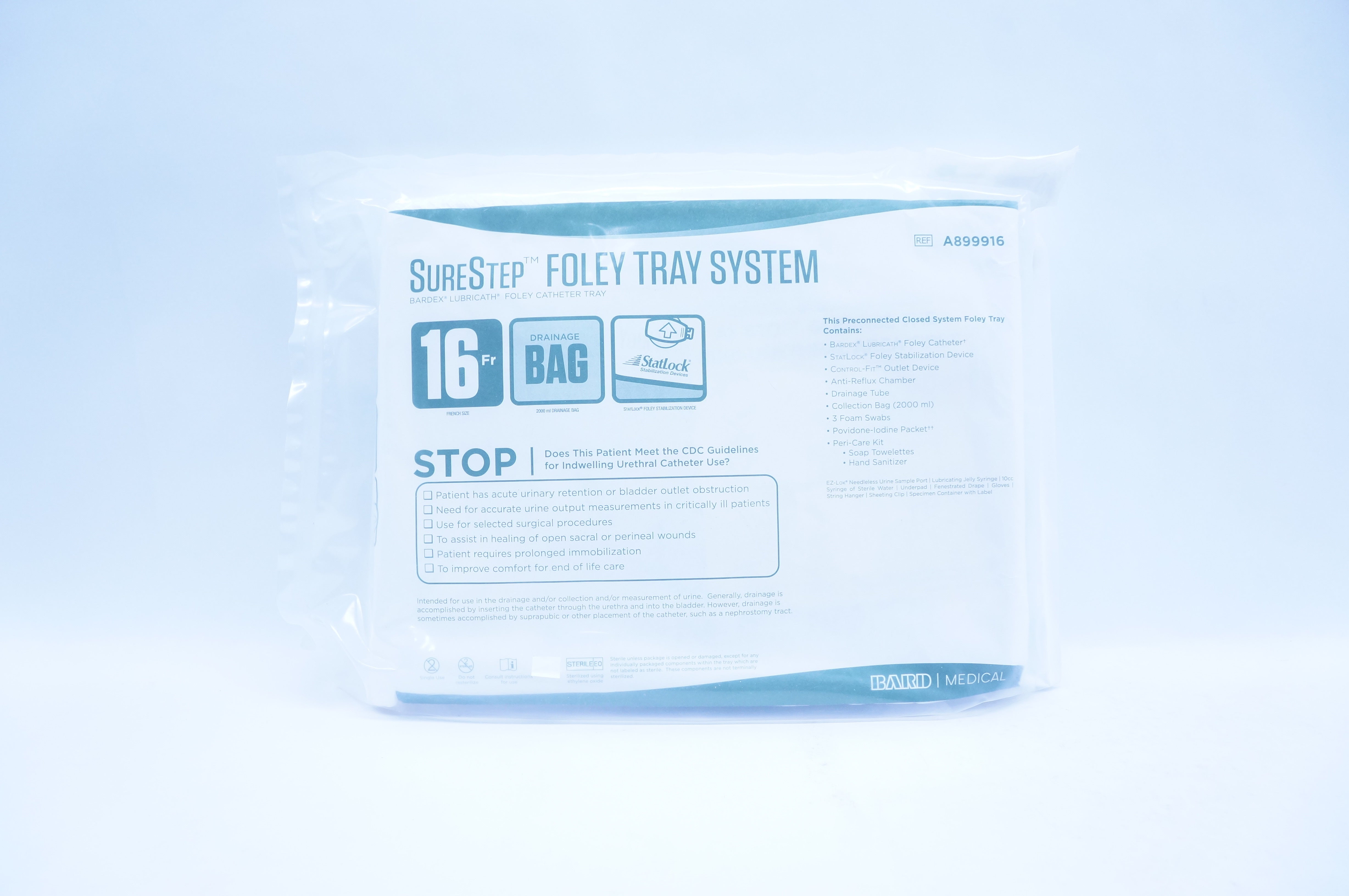 Bard A899916 SureStep Foley Tray System 16 Fr