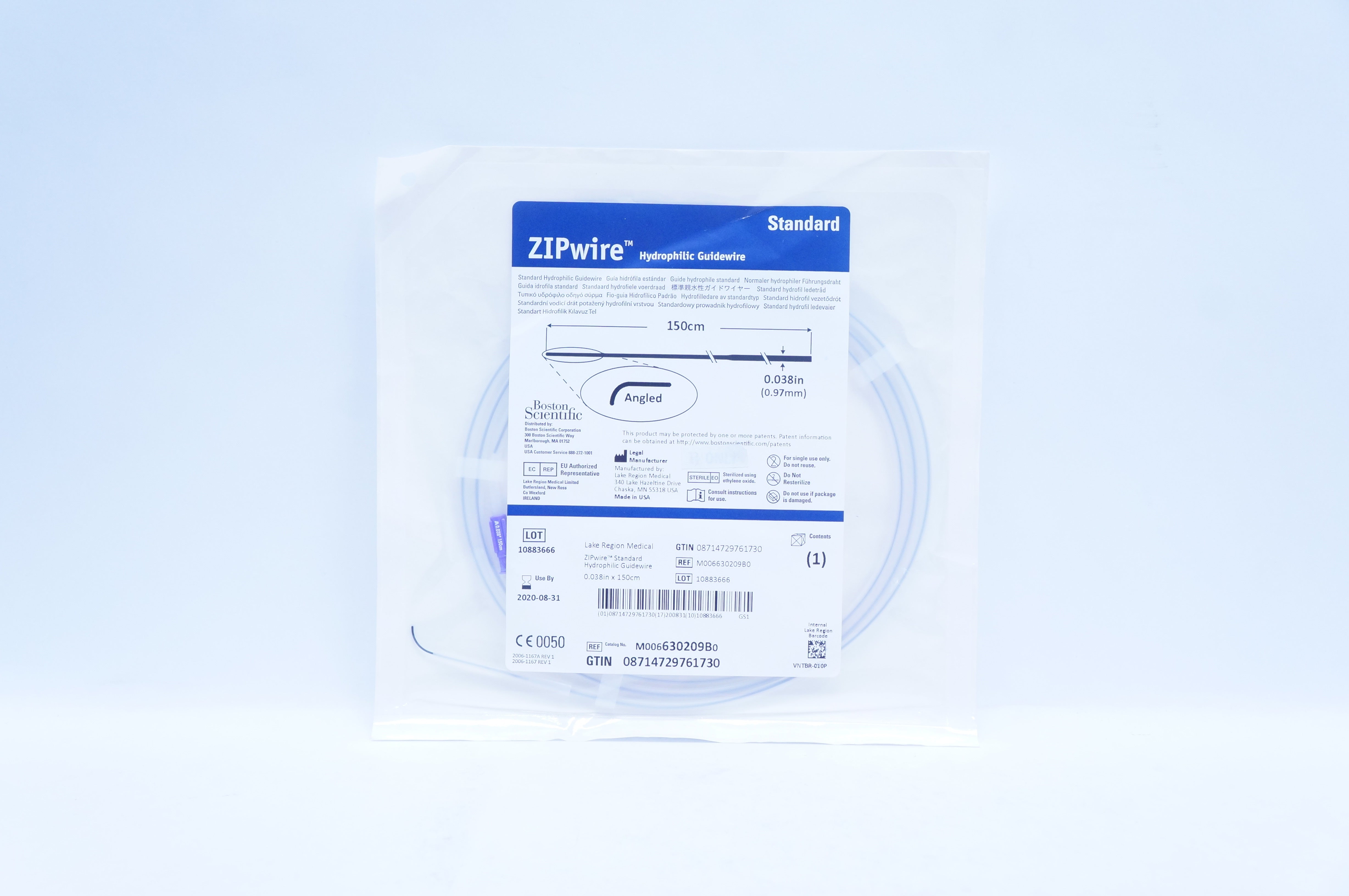 Lake Region Medical M006630209B0 Hydrophilic Guidewire 0.038in. x 150cm (x)