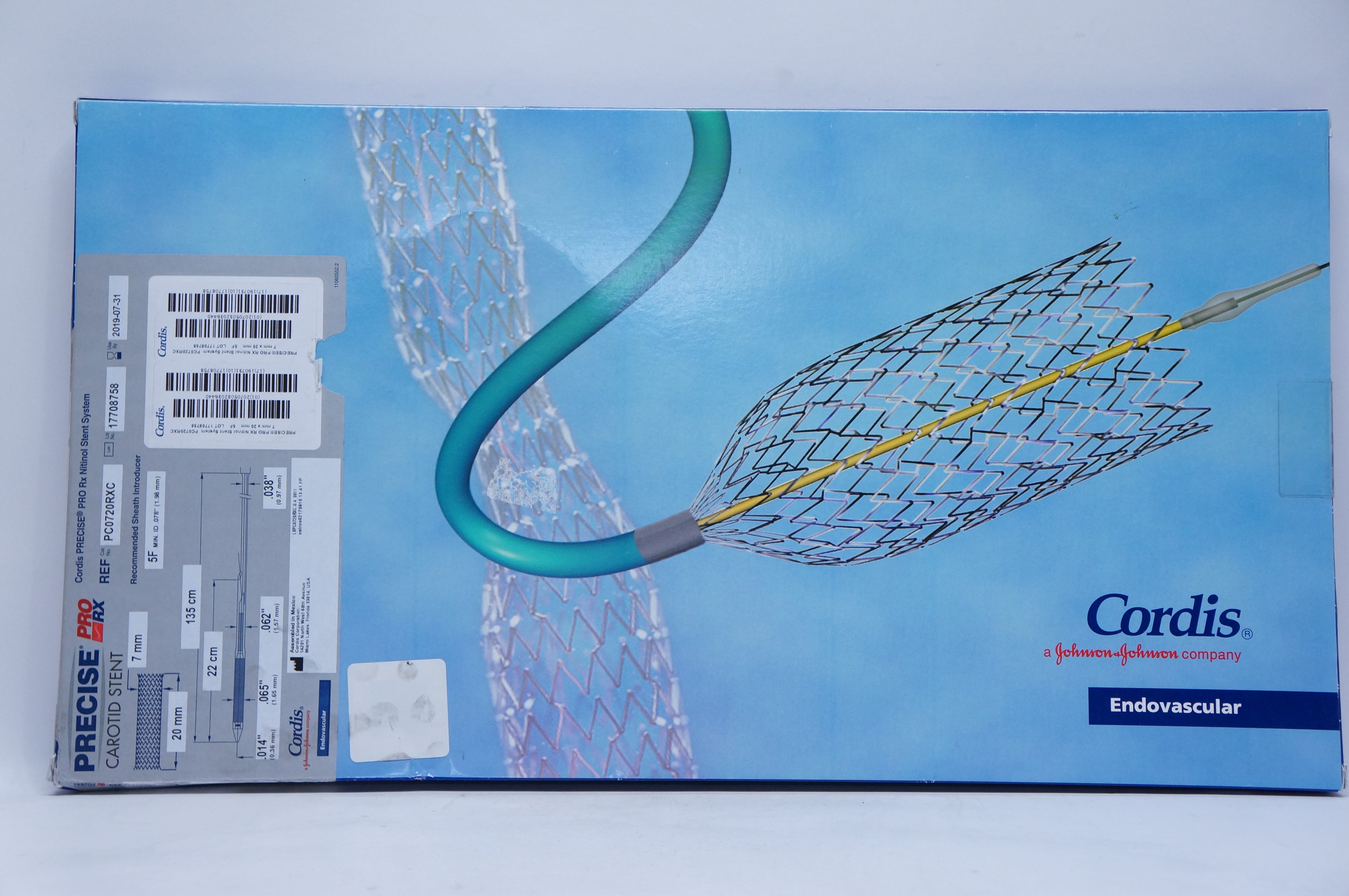 Cordis PC0720RXC PRECISE PRO Rx Nitinol Carotid Stnt 5F, 7mm x 20mm x 135cm (x)