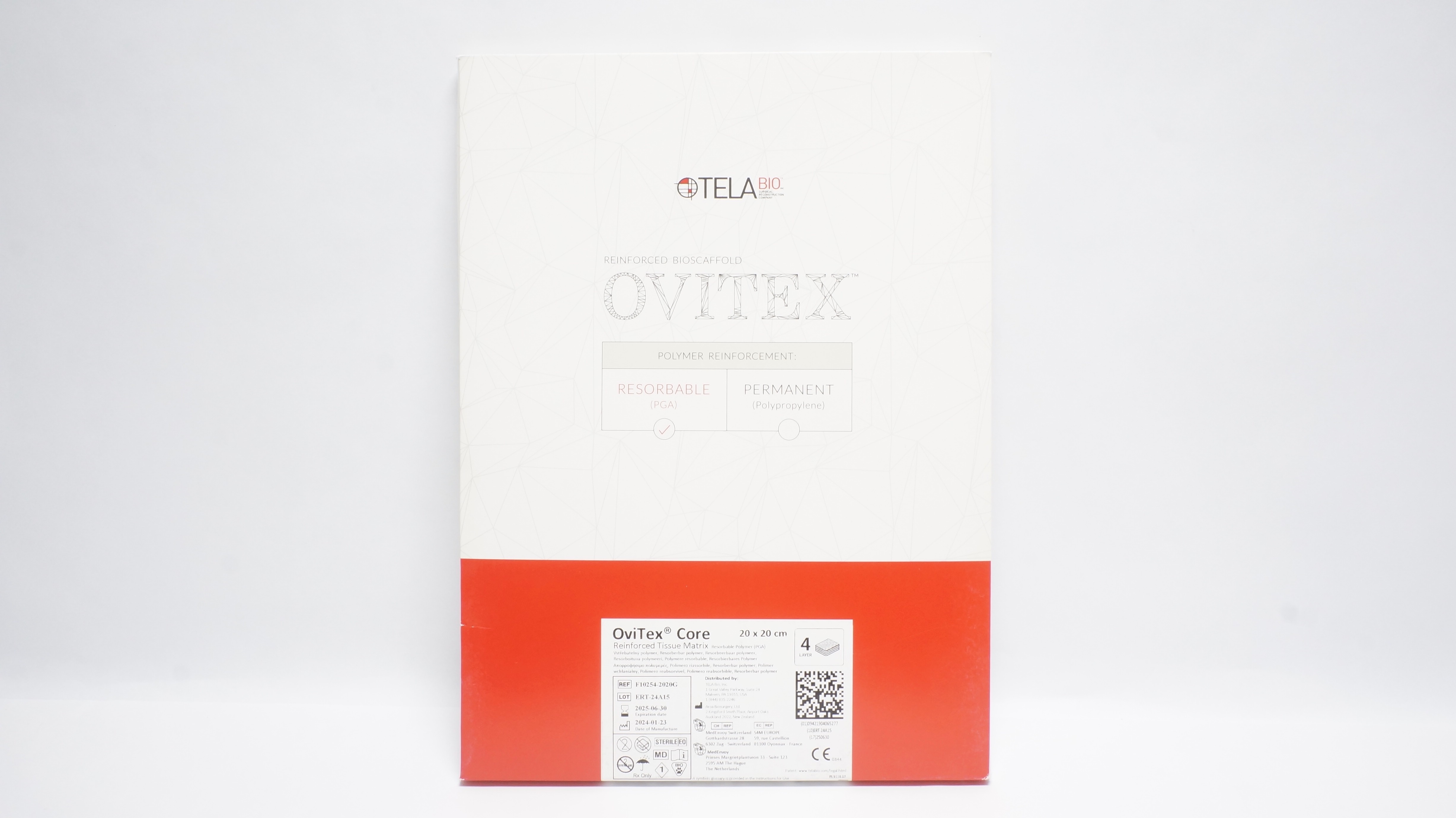 Tela BIo F10254-2020G OviTex Core Reinforced Tissue Matrix 20 x 20cm, 4 Layer (x)