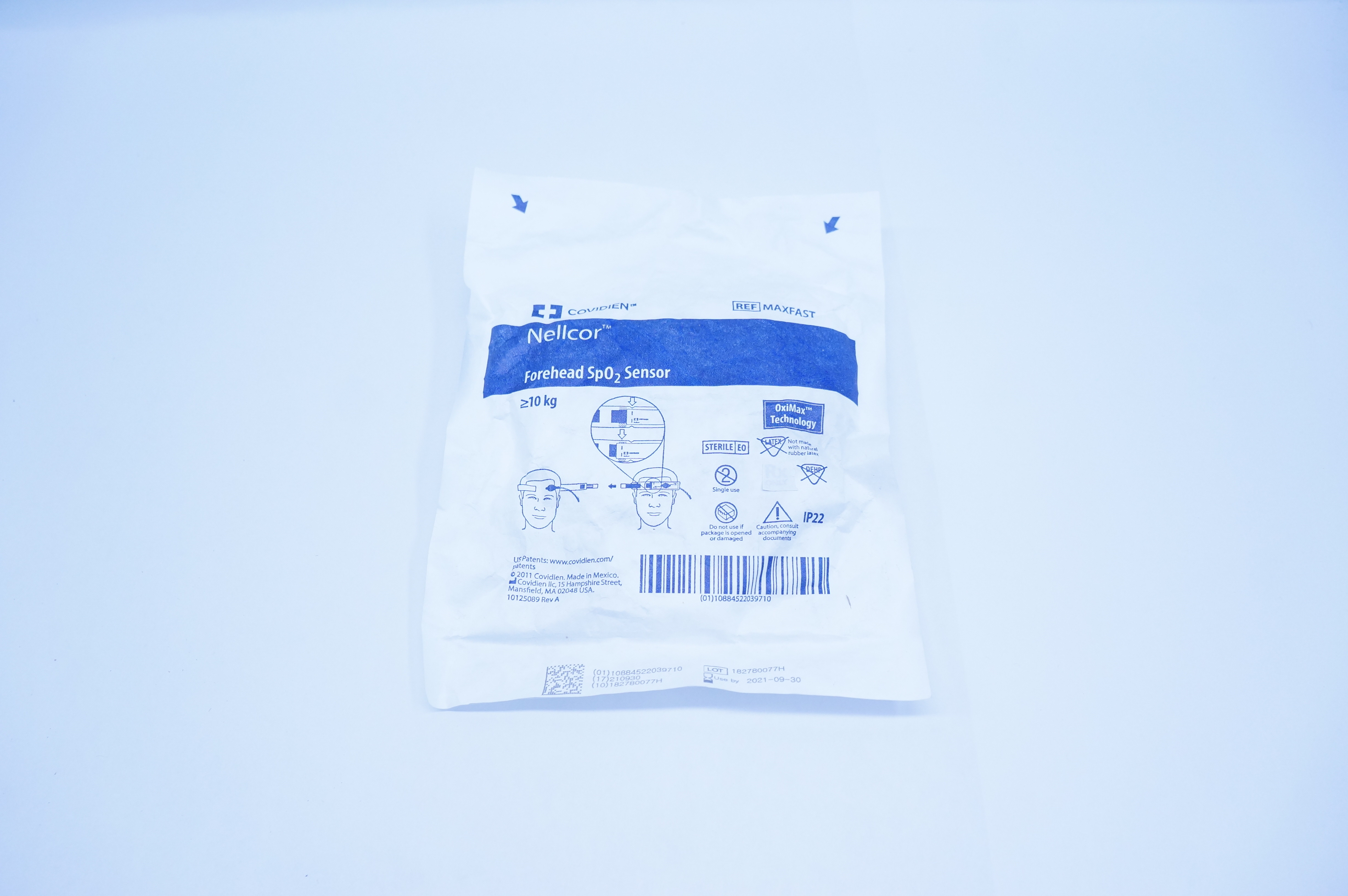 Covidien MAXFAST Nellcor Forehead SpO2 Sensor 10kg (x)