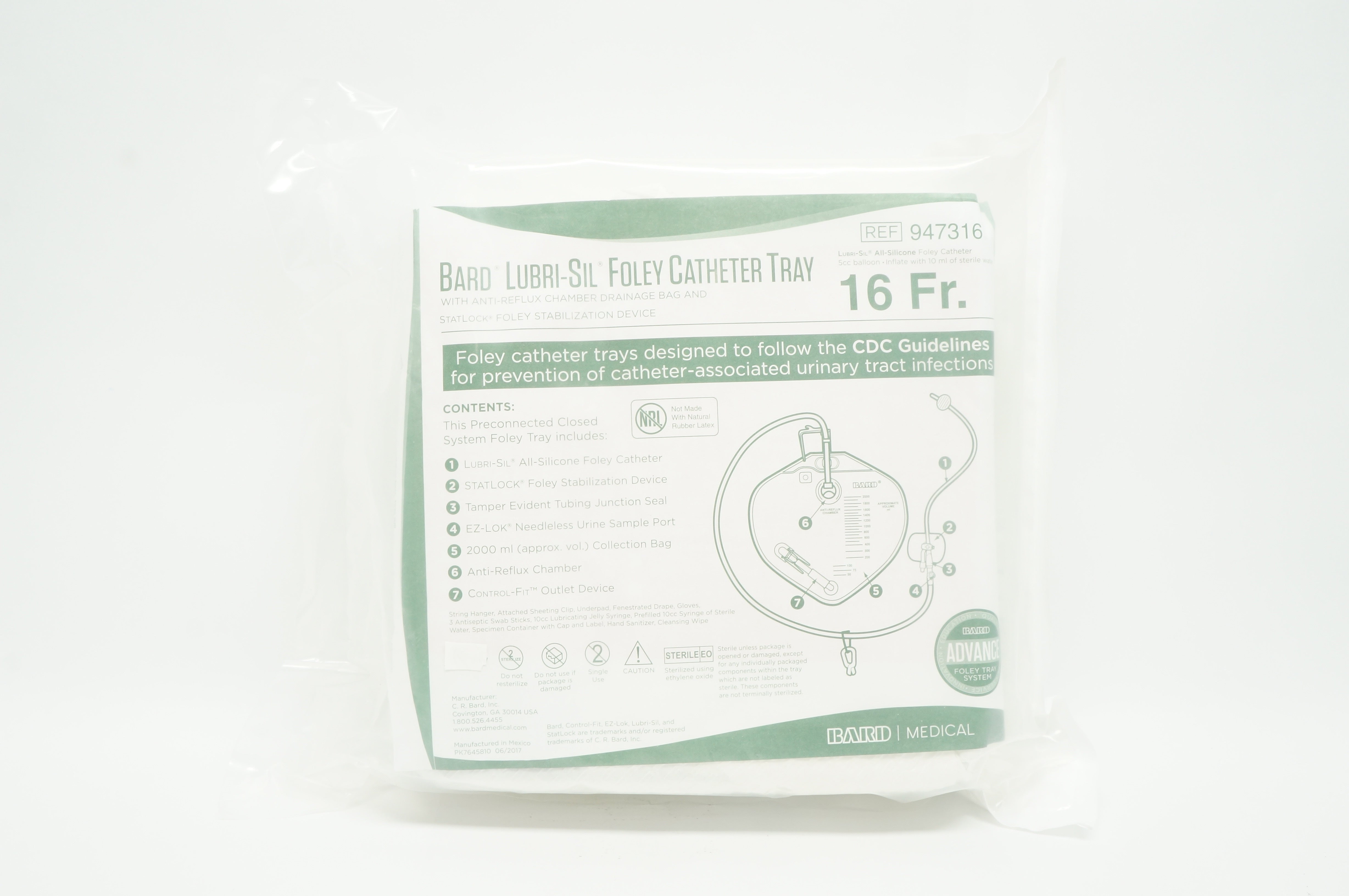 Bard 947316 Lubri-Sil Foley Cath Tray SureStep Foley Tray System 16Fr (x)