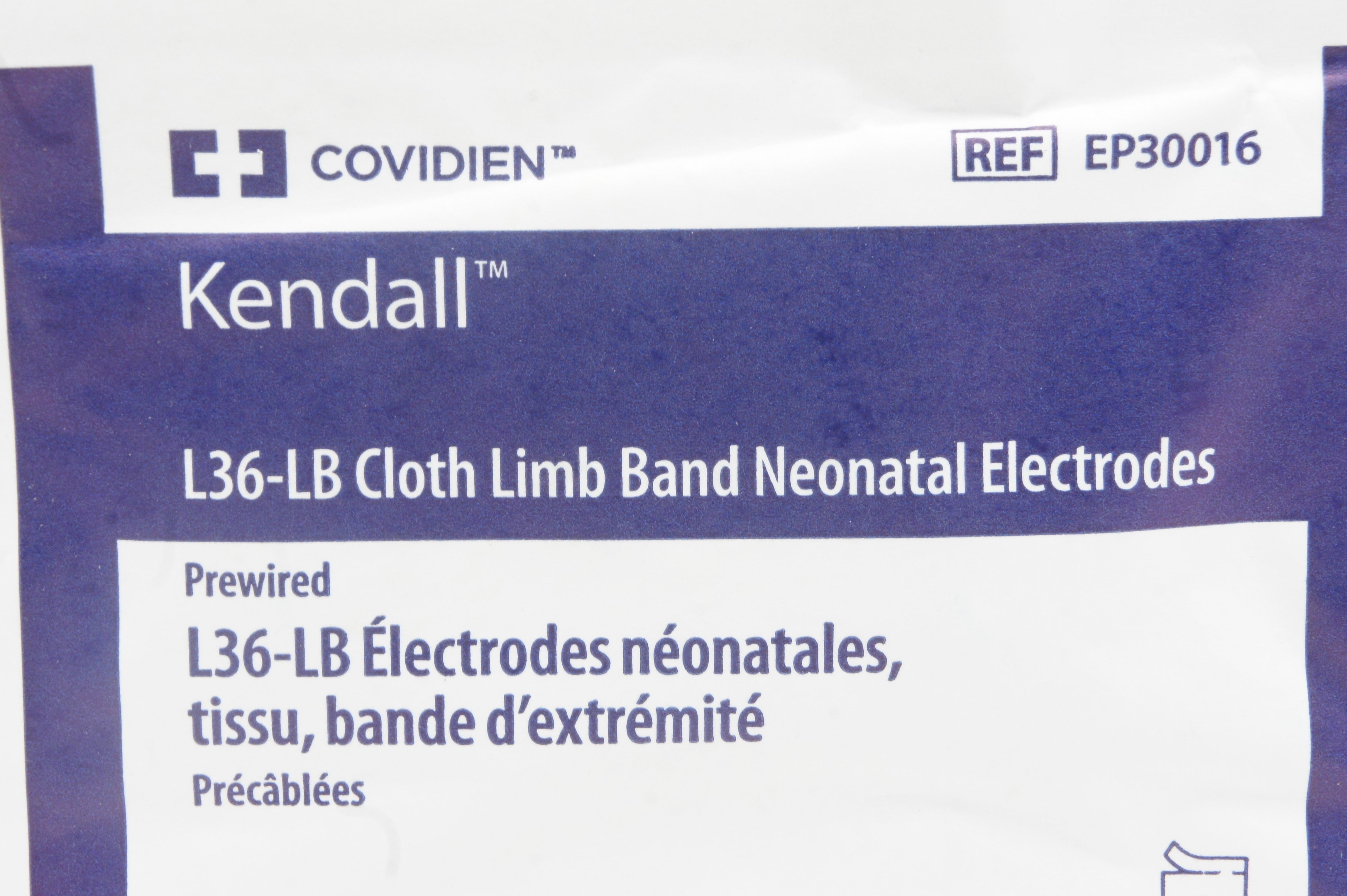 Covidien EP30016 Kendall Cloth Limb Band Neonatal Electrodes (x) - Pack of 3